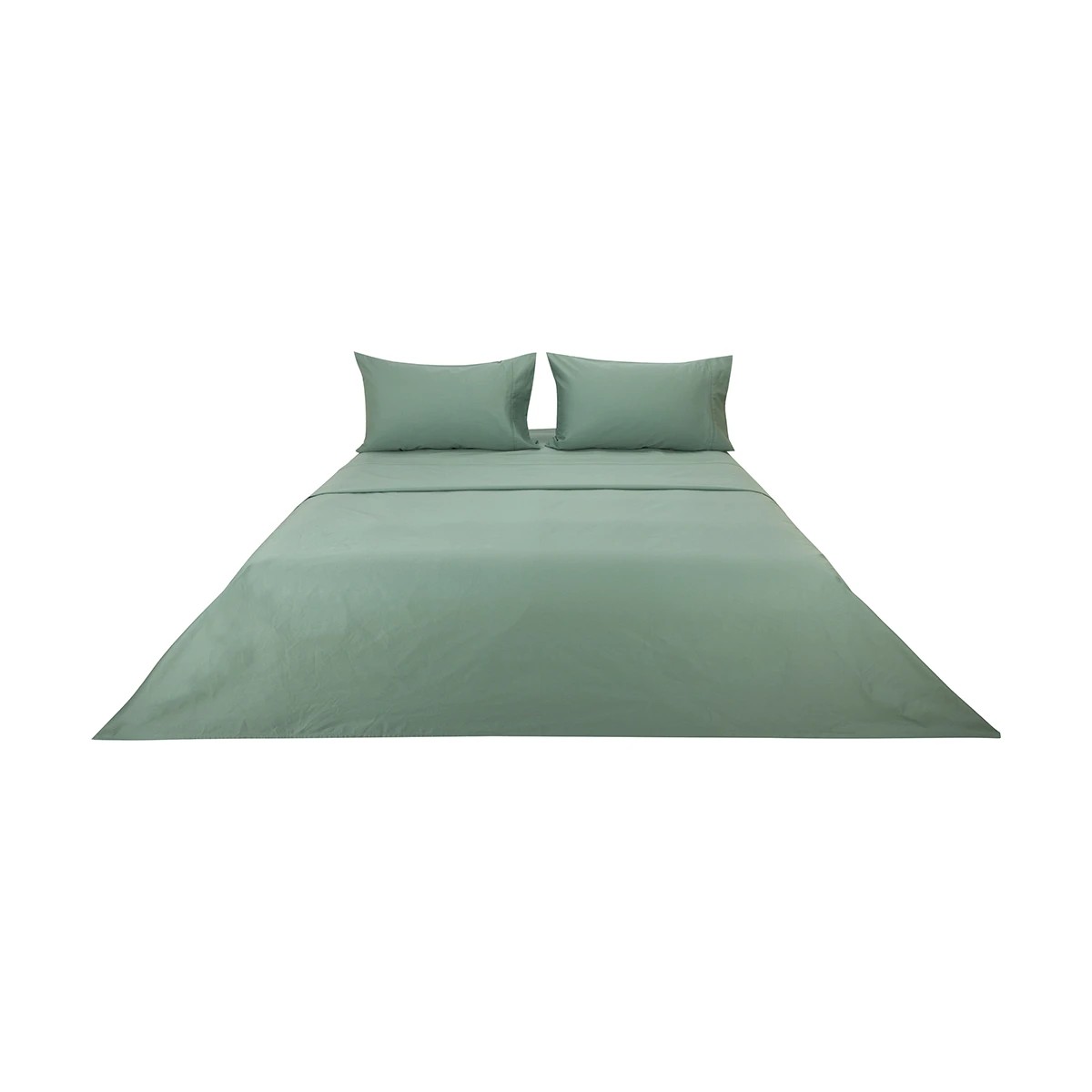6 500 Thread Count Australian Grown Cotton Sheet Set - Queen Bed, Sage, 6 of 7