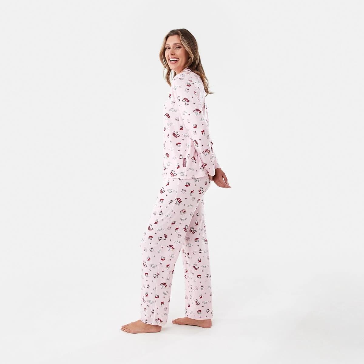 2 Hello Kitty License Long Sleeve Top and Pants Comfort Pyjama Set Hello Kit, 2 of 6