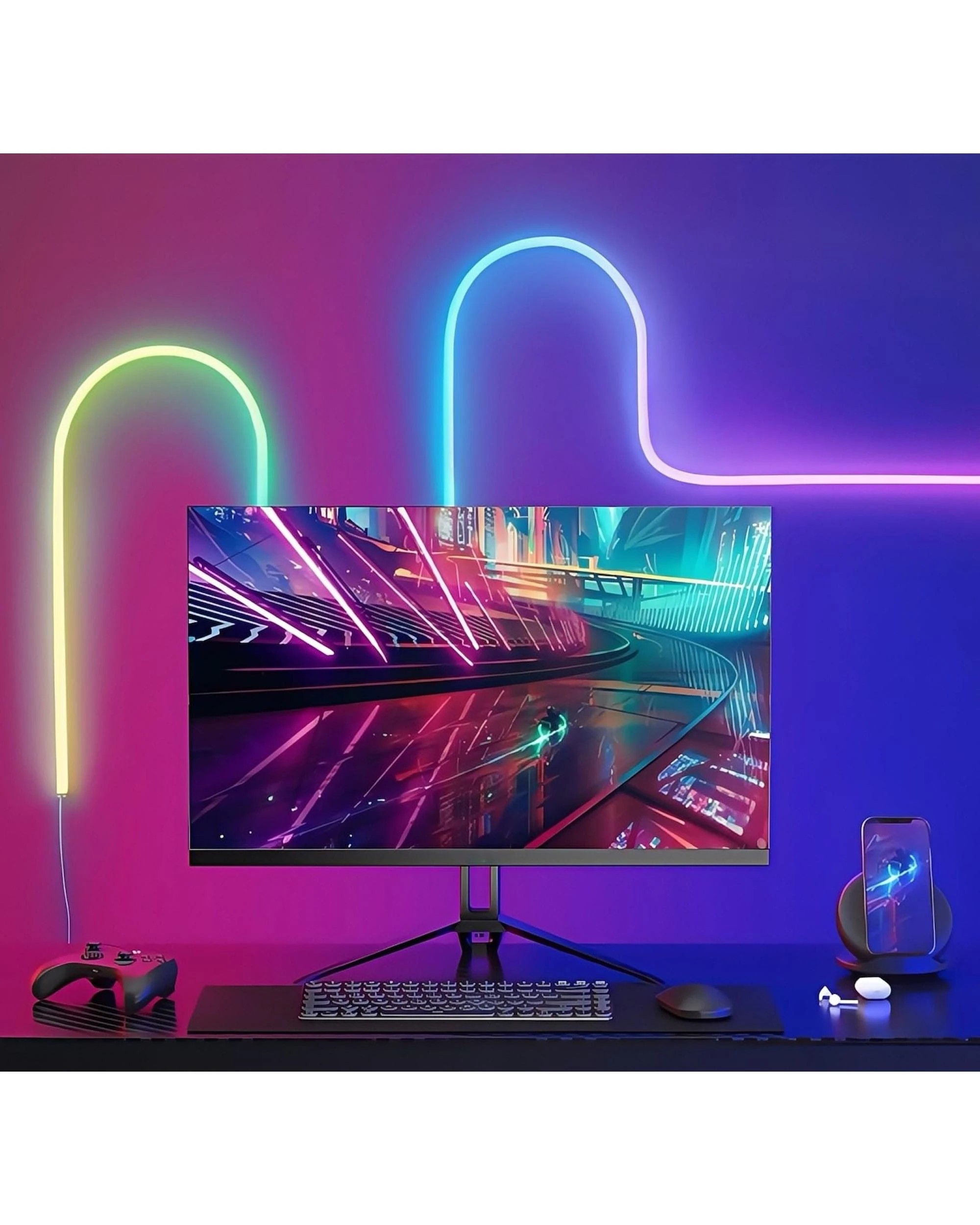 5 Playmax Aurora RGB Flexi Light Strip, 5 of 5