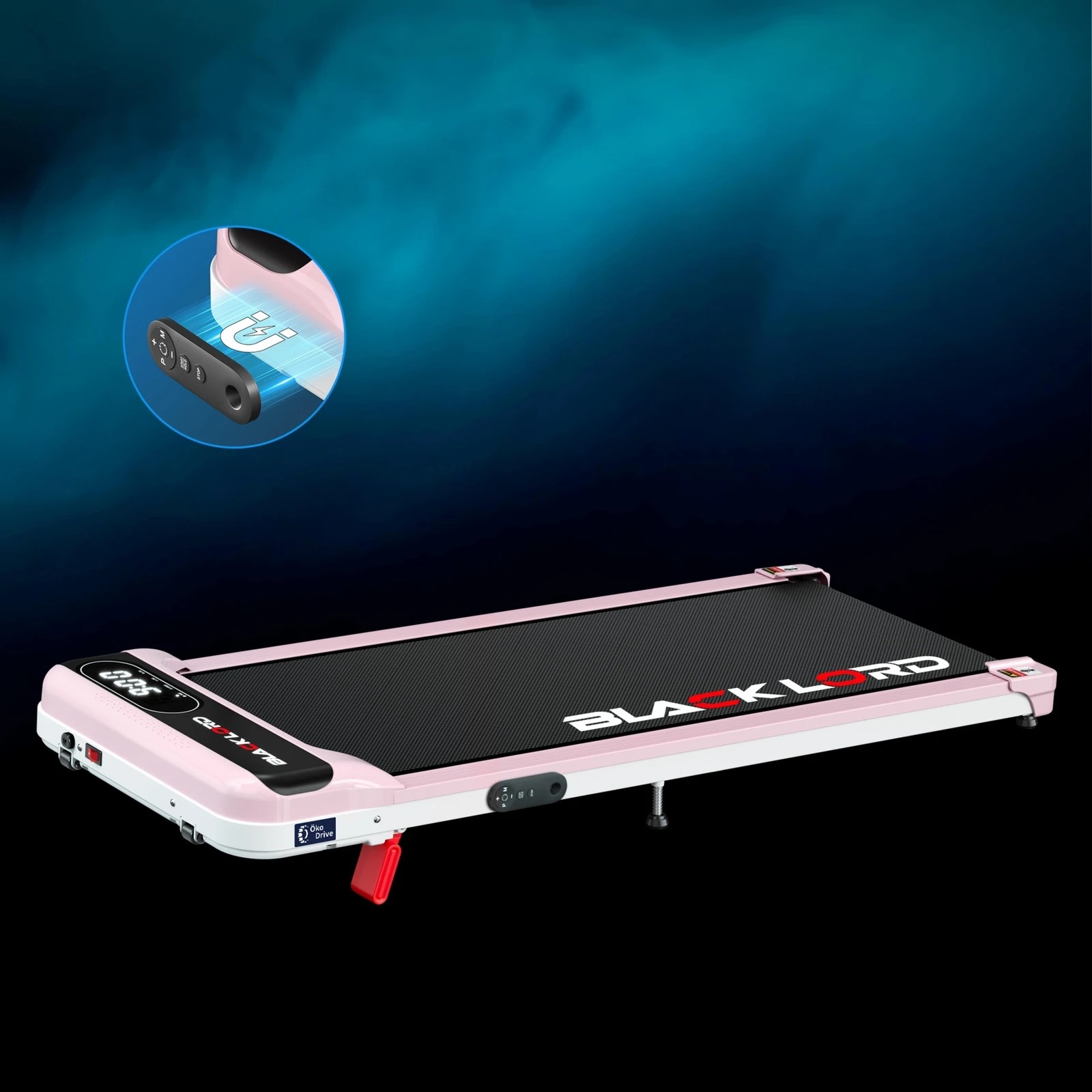 2 Black Lord Treadmill Electric Walking Pad Incline Home Gym Magnetic Remote - Pink, 2 of 10