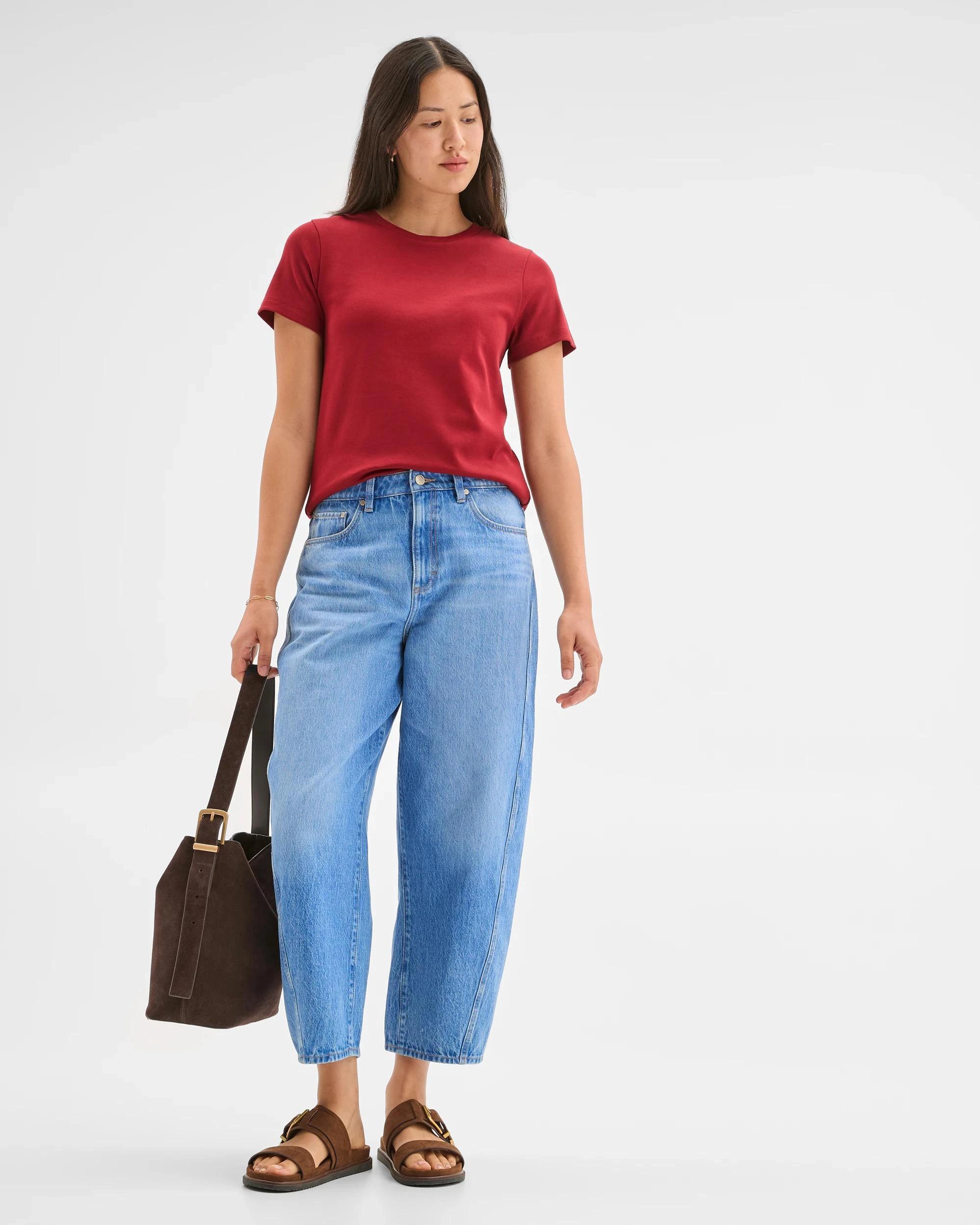 2 Target Australian Cotton Interlock Neat T-Shirt GARNET, 2 of 5