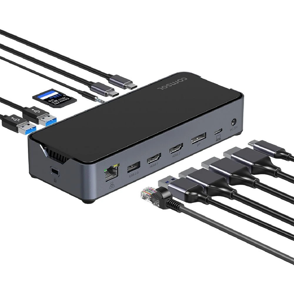 5 Comsol Triple Monitor USB-C Docking Station, 5 of 7