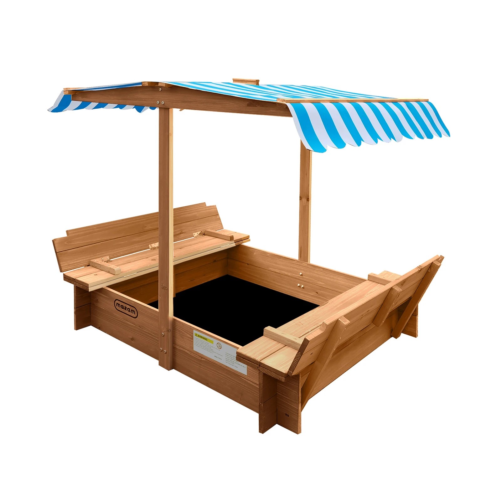 1 Mazam Kids Sandpit Outdoor Toys Wooden Sandbox Beach Play Box Children Canopy
 - multi, 1 of 10