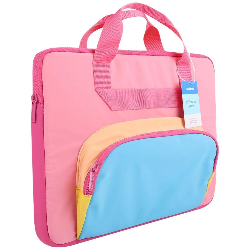 2 Studymate 16" Colourblock Laptop Sleeve Pink, 2 of 4