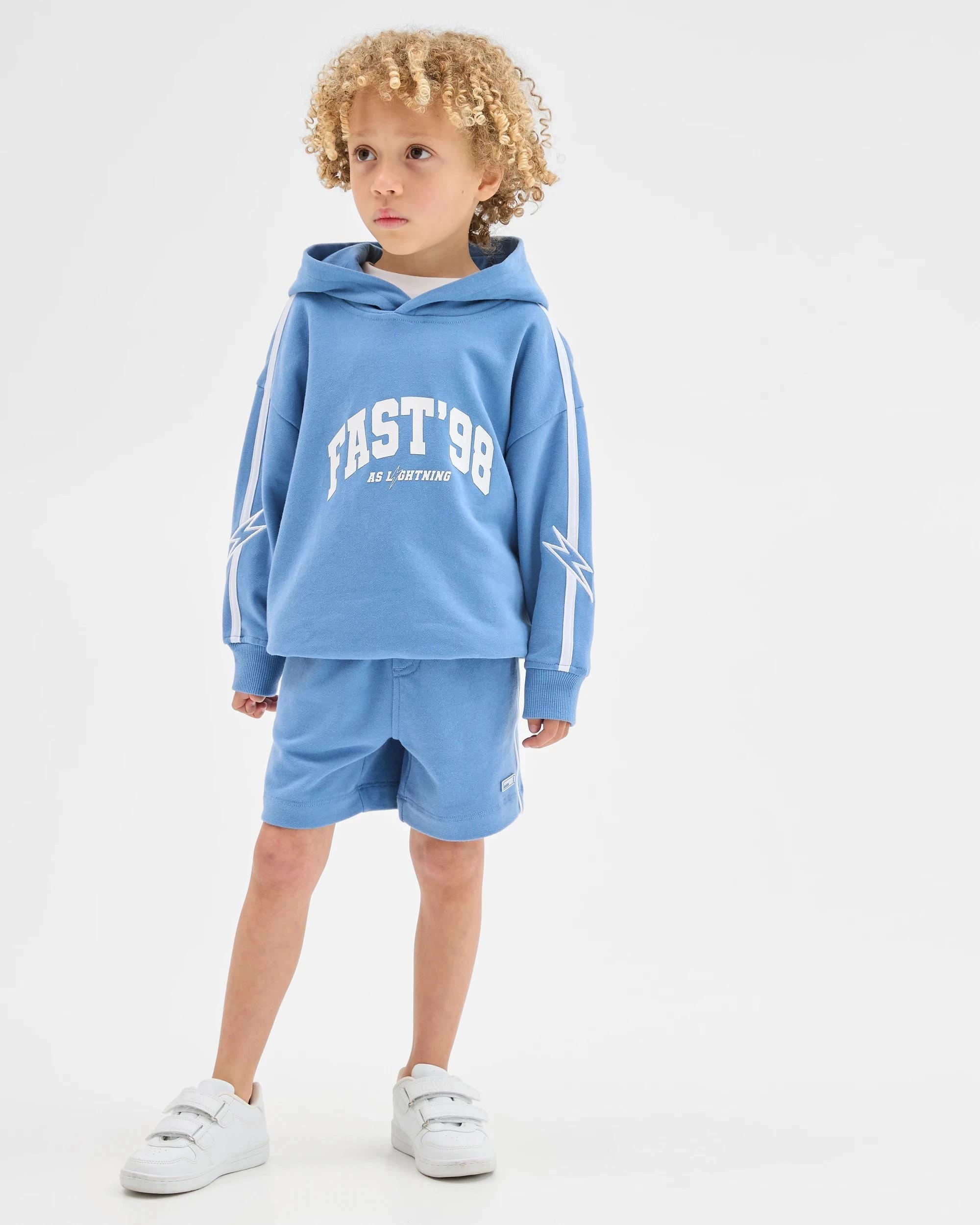 1 Target Kids Australian Cotton Fleece Hoodie and Short Set BLUE, 1 of 8