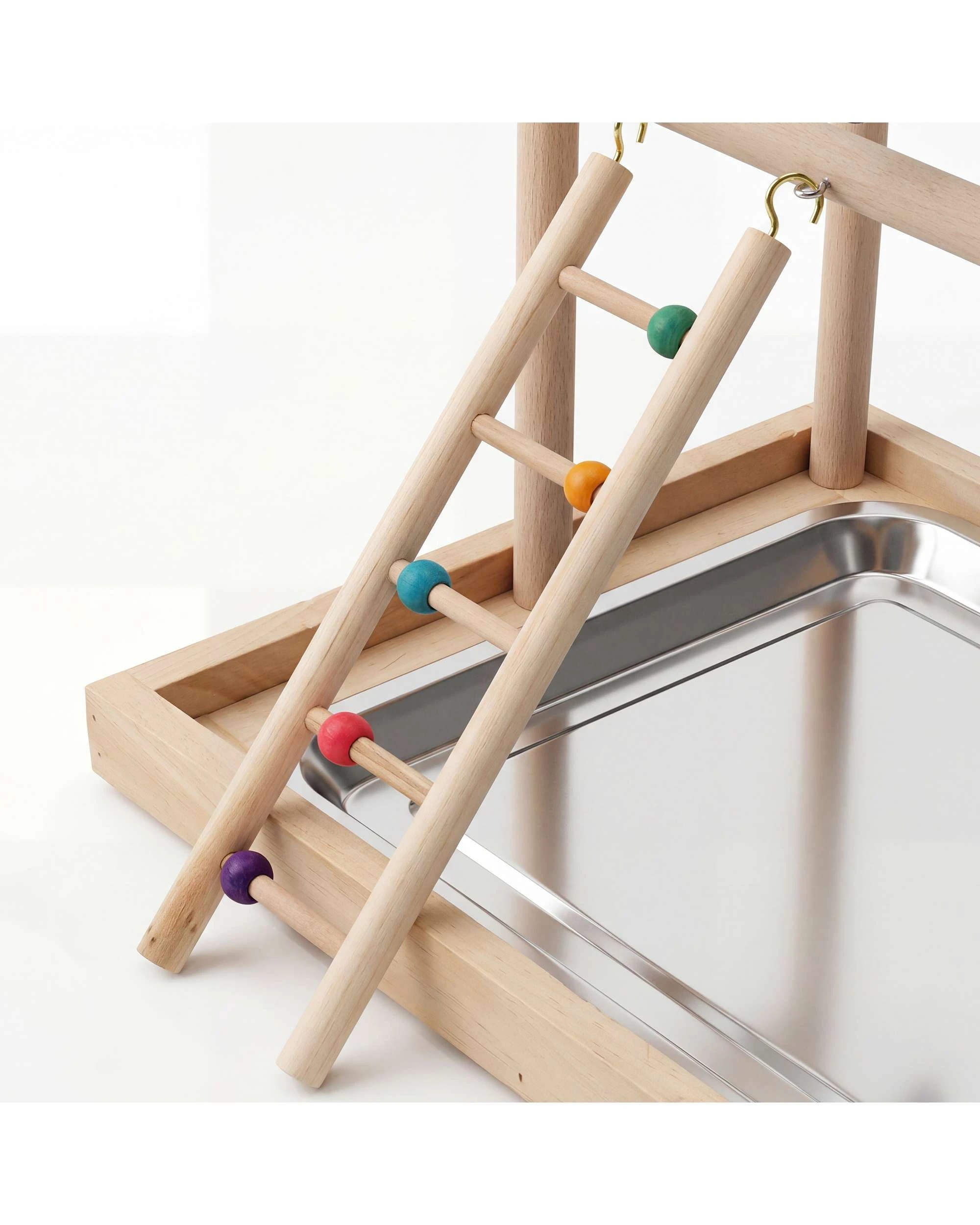 7 Advwin Bird Playground Natural Wood Parrot Playstand, 7 of 10