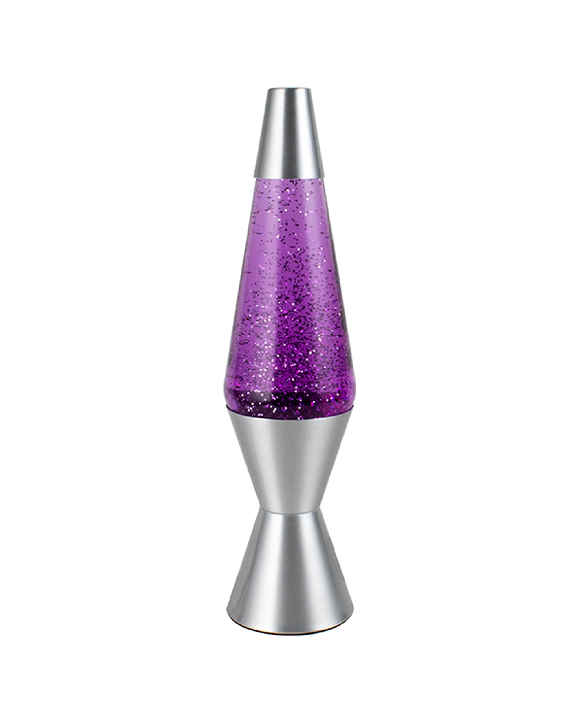 1 Purple-pink Glitter Lava Lamp Style Silver Retro Novelty Room Lighting 37cm
 - Pink, 1 of 3