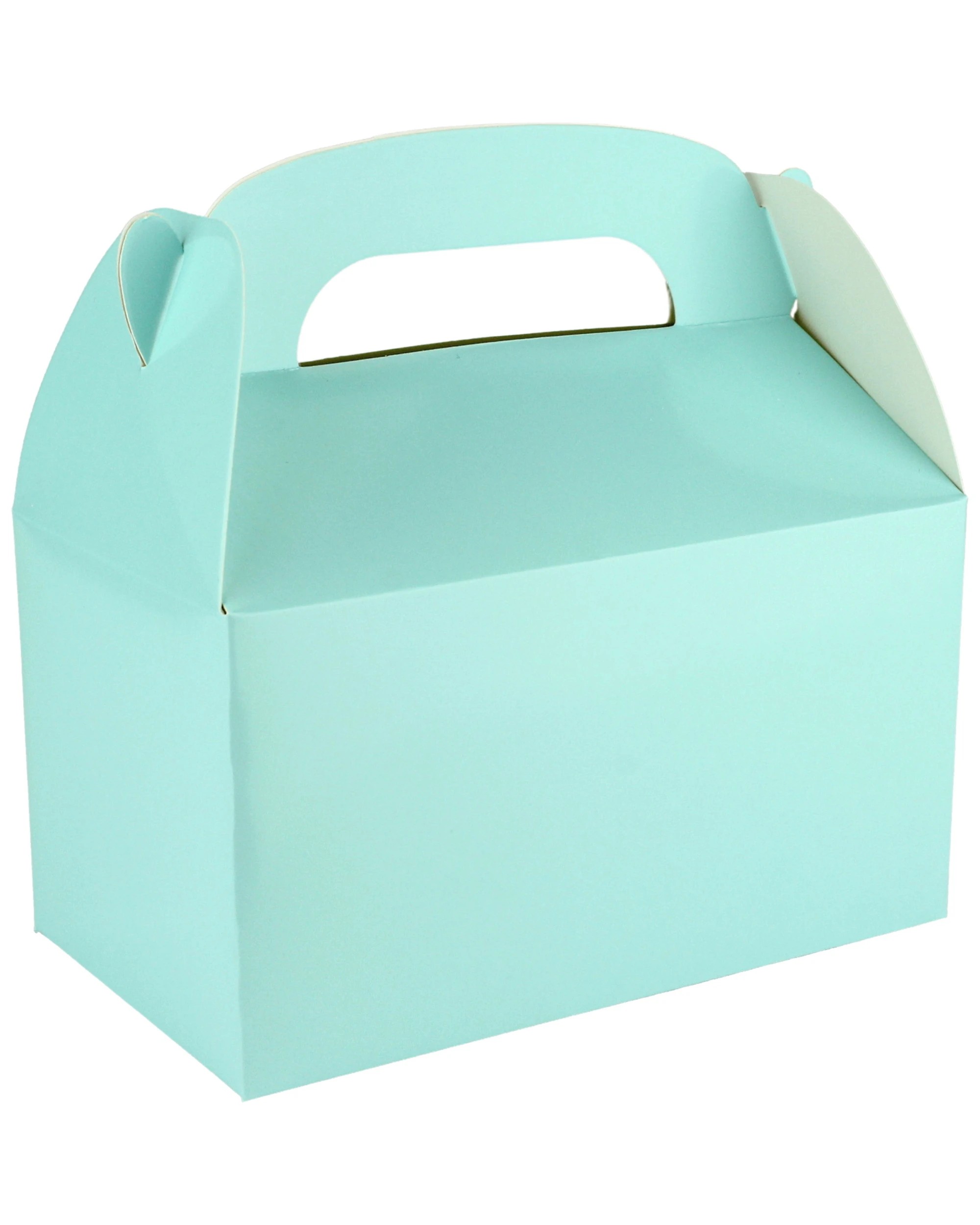 1 Light Blue Lolly/Treat Boxes with Handle (Pack of 6) - Light Blue, 1 of 2