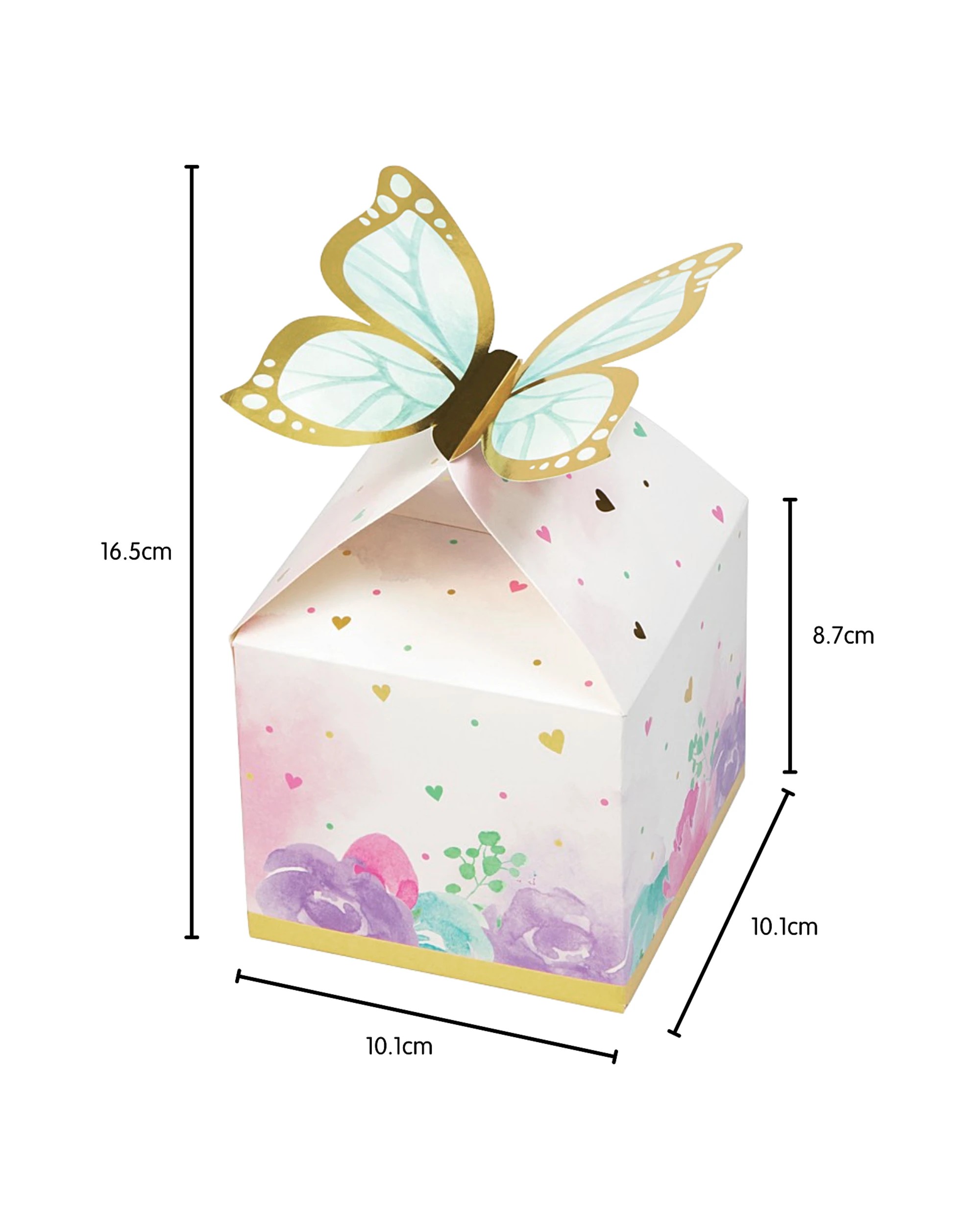 2 Creative Converting Butterfly Shimmer Lolly Treat Boxes Pack of 8, 2 of 3