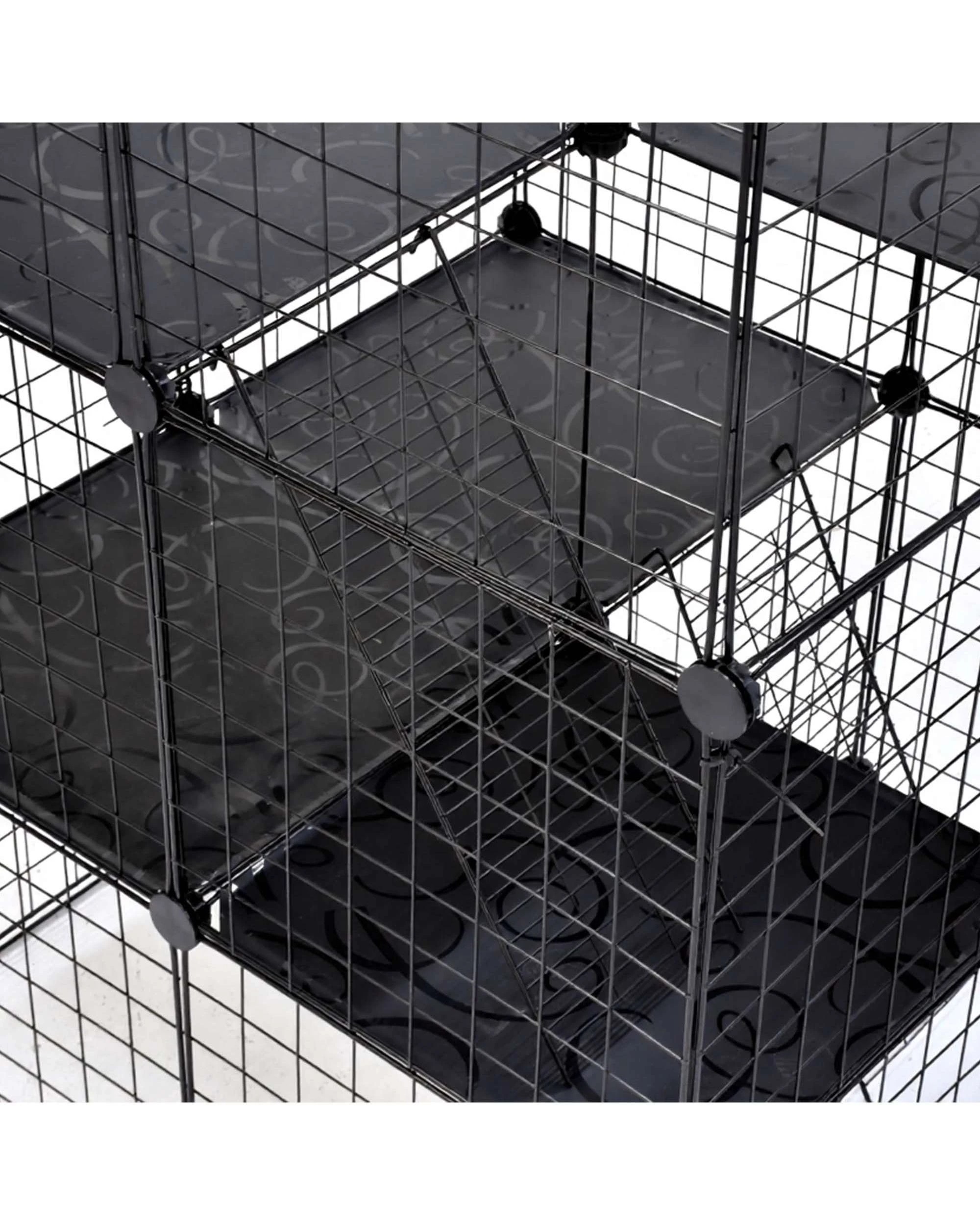 7 Advwin Cat Cage Enclosure Pet House 3 Tier+4 Tier, 7 of 8