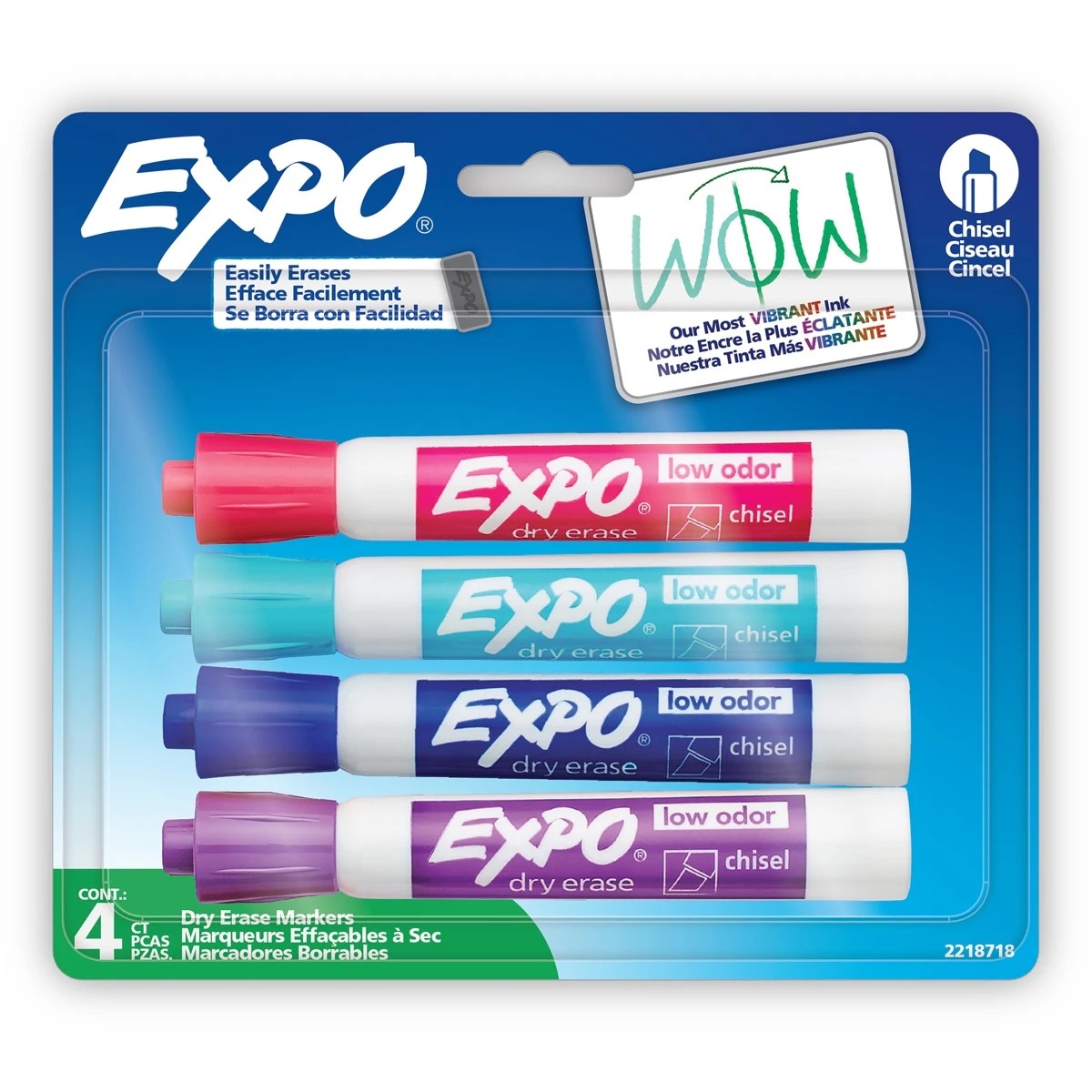 1 4 Pack Expo Dry Erase Chisel Tip Marker, 1 of 10