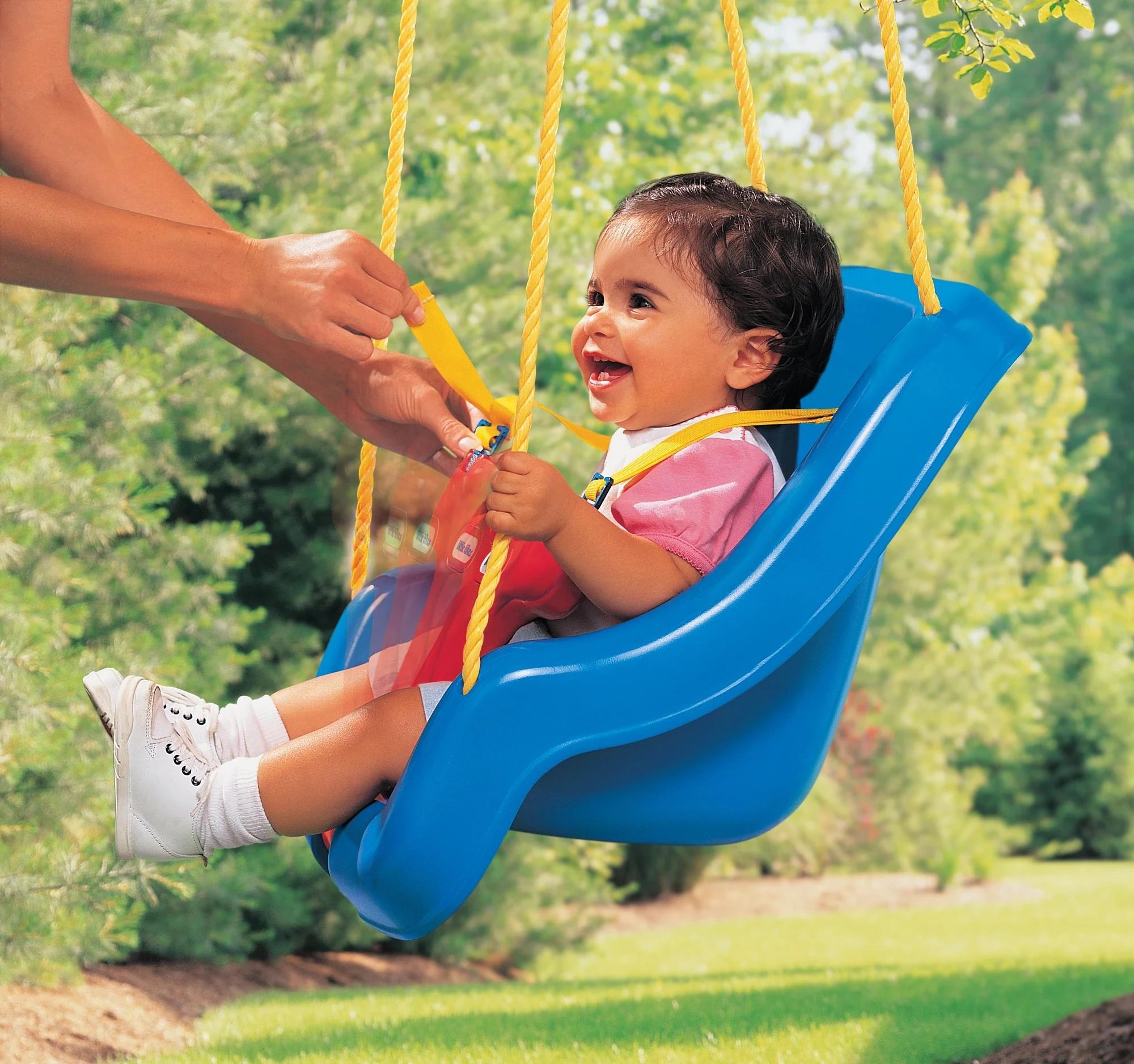 5 Little Tikes 2-in-1 Snug 'n Secure Swing - Blue, 5 of 6