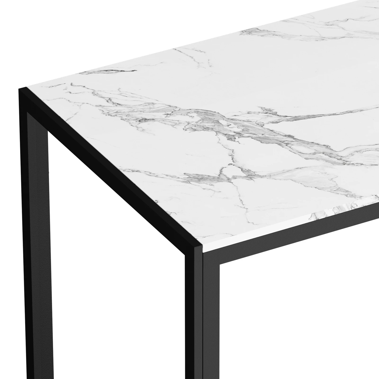 8 Oikiture 120cm Dining Table Rectangular Kitchen Table With Metal Leg
 - Multi, 8 of 9