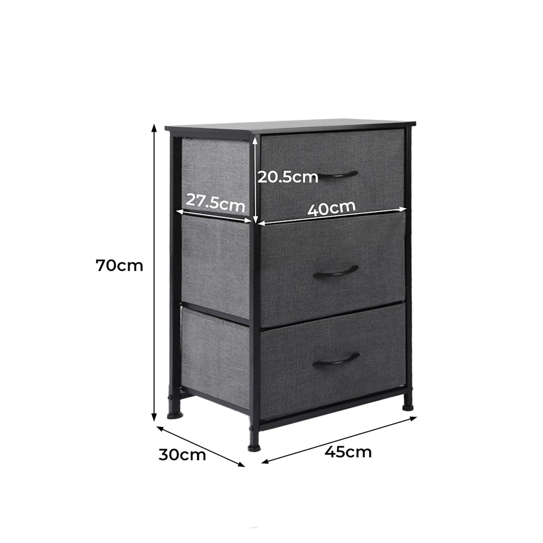 6 Levede Chest Of Drawers - Dark Grey, 6 of 7
