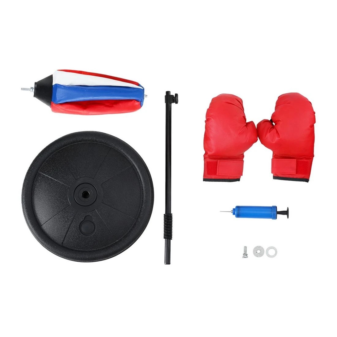 3 Everfit Kids Punching Bag Stand Set Adjustable 76-112cm with Gloves & Pump - Blue, 3 of 6