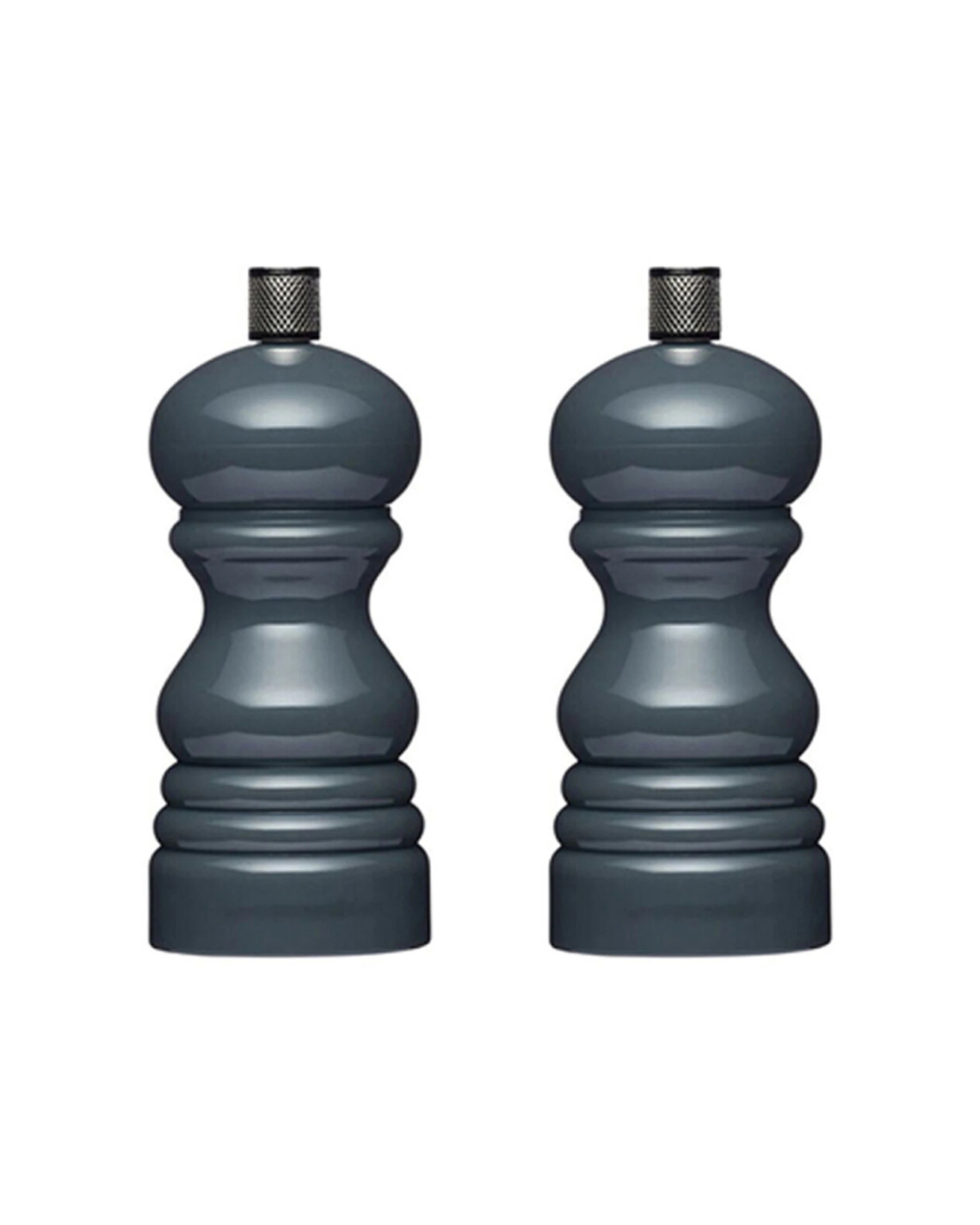 1 Mastercraft 2PK 12cm Classic Capstan Salt Pepper Mill Spice Grinder Kitchen Utensils Set - Grey, 1 of 6