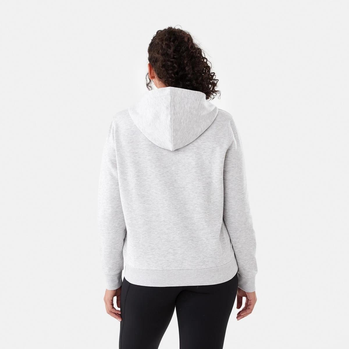 4 Active Womens Zip Through Hoodie SOFT GREY MARLE, 4 of 7