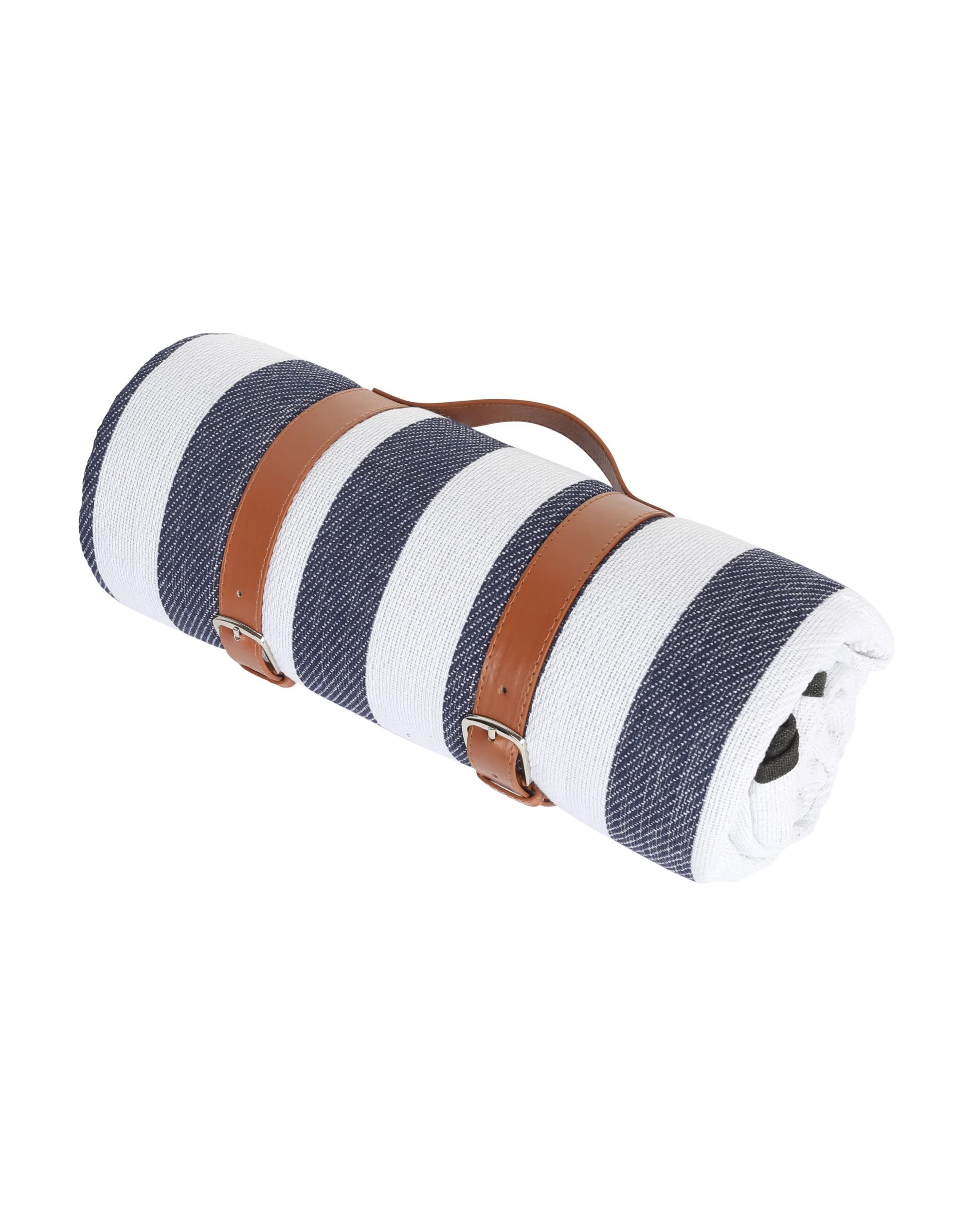 1 Sherwood Home Striped Picnic Blanket 200x150cm - Blue and White, 1 of 5