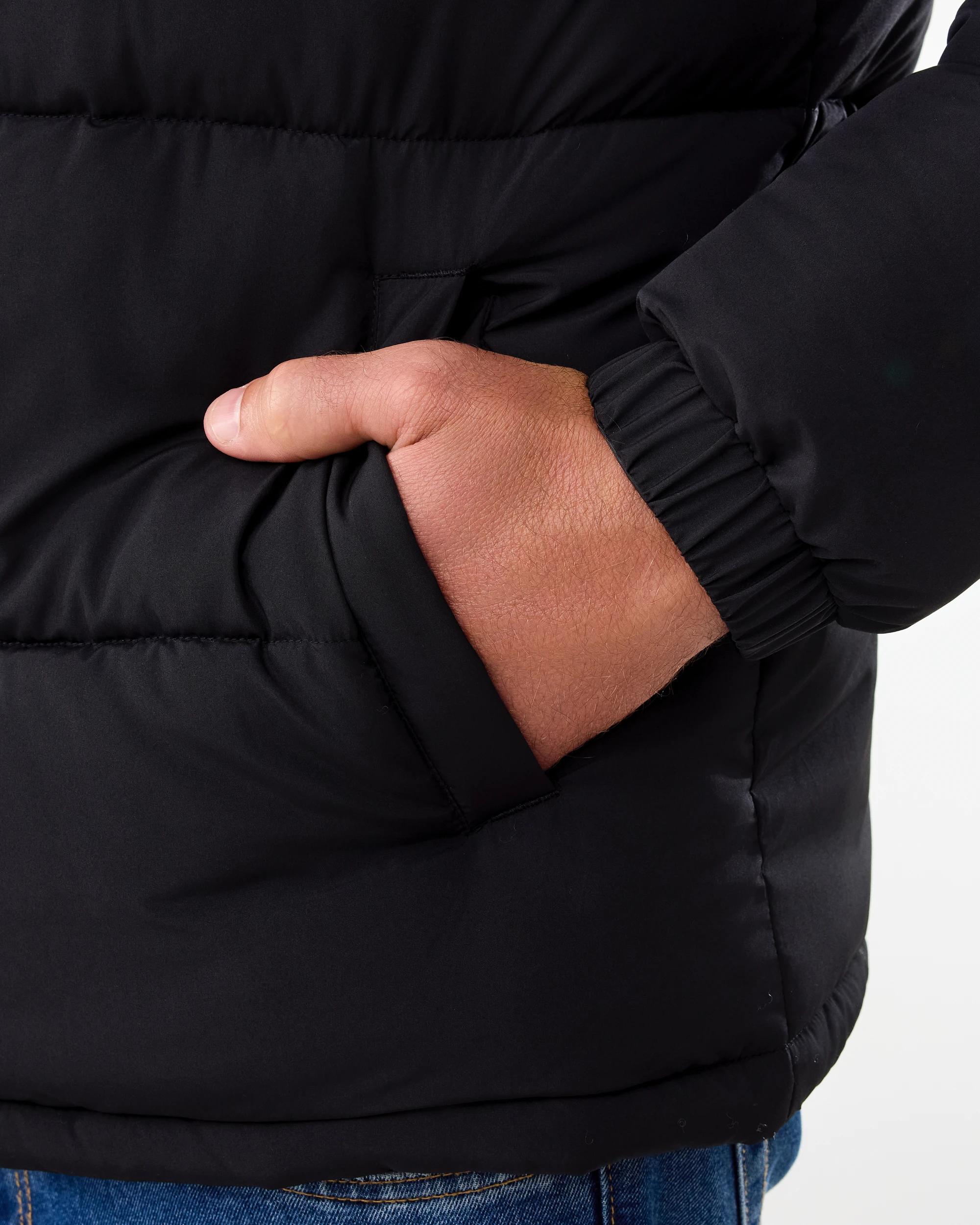 7 Funnel Neck Puffer Jacket Black, 7 of 7