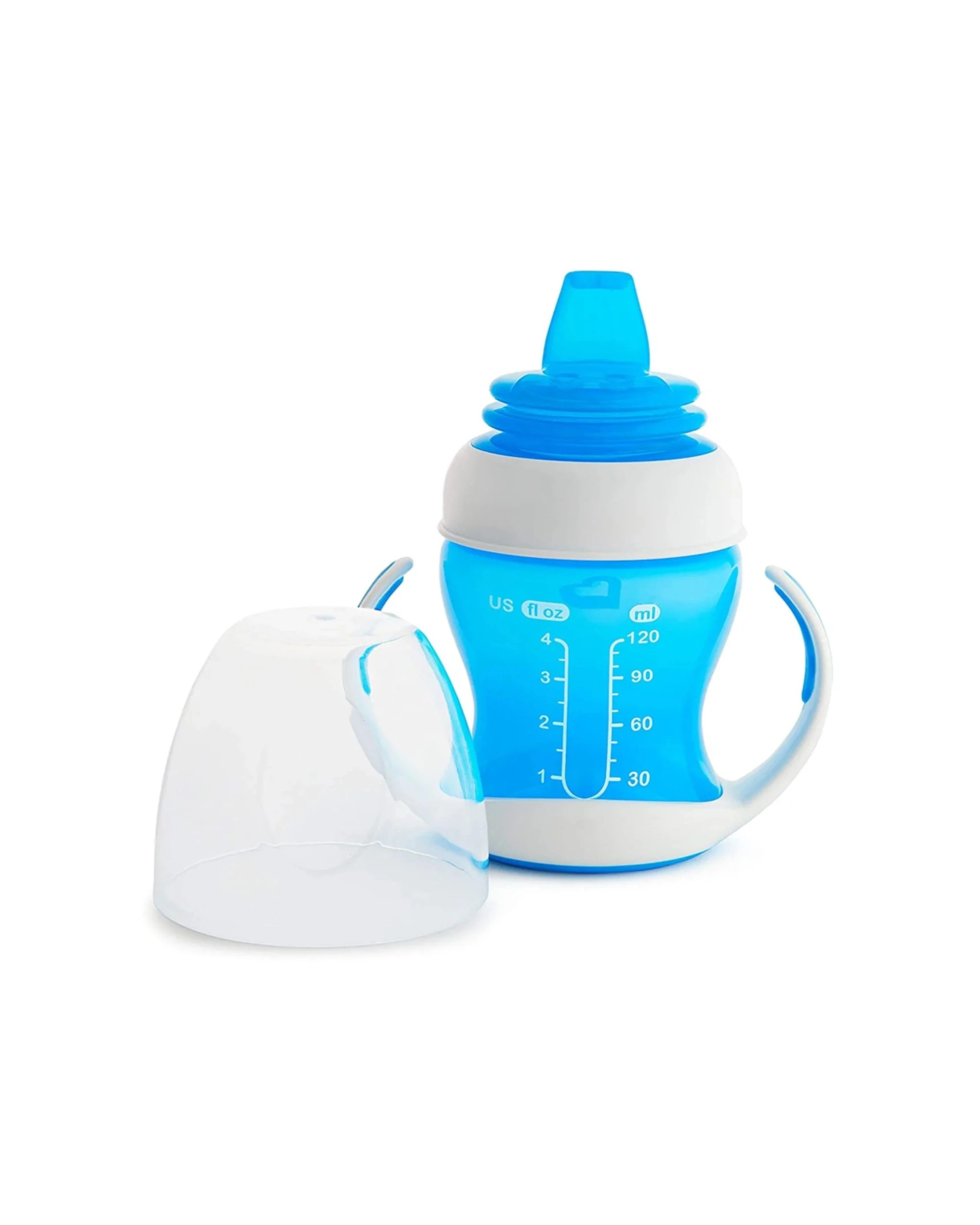 4 Munchkin Gentle Transition Cup 100ml Spill Proof Soft Spout 4 Months Baby - Assorted, 4 of 5