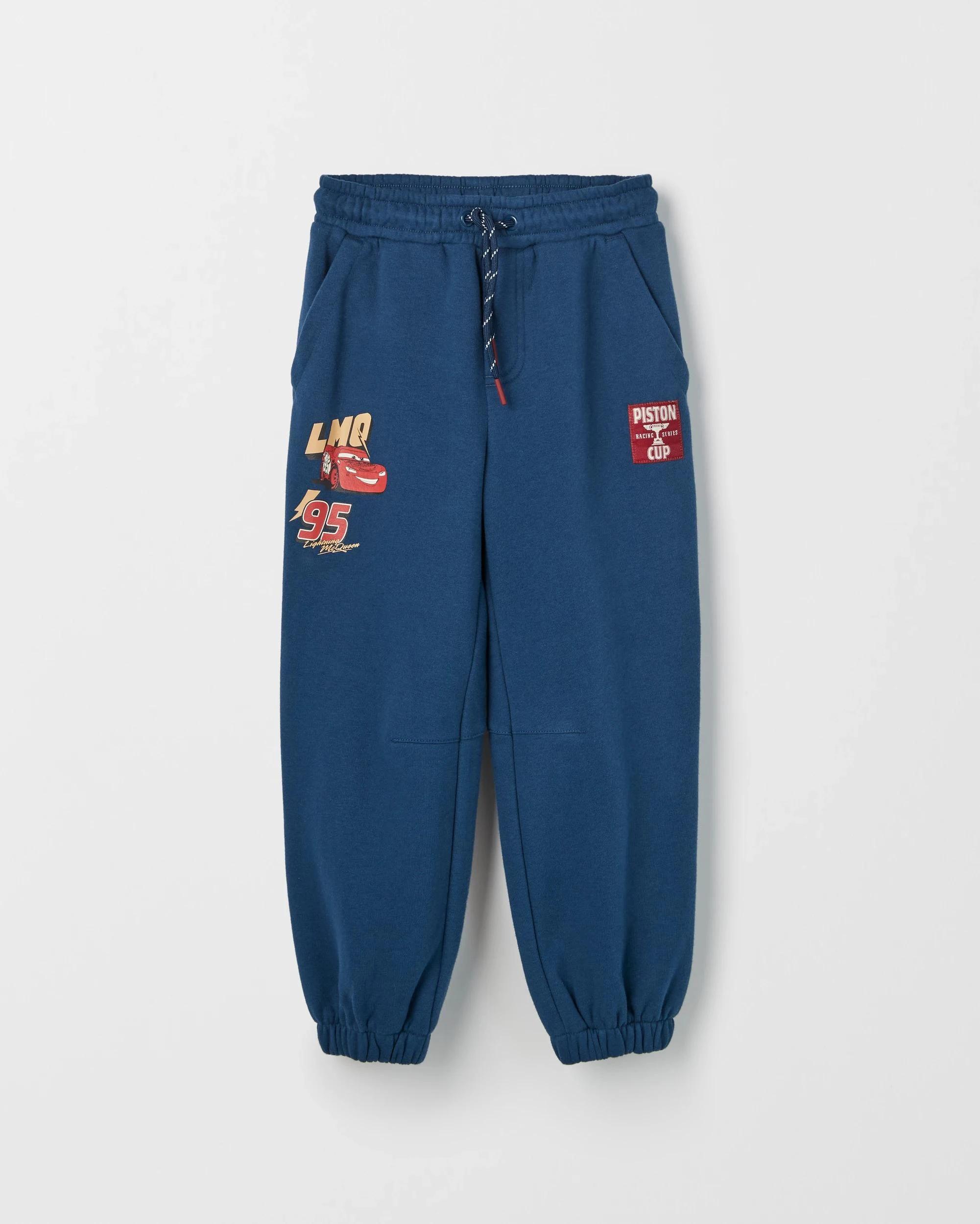 4 Disney Cars Australian Cotton Blend Trackpants NAVY, 4 of 5