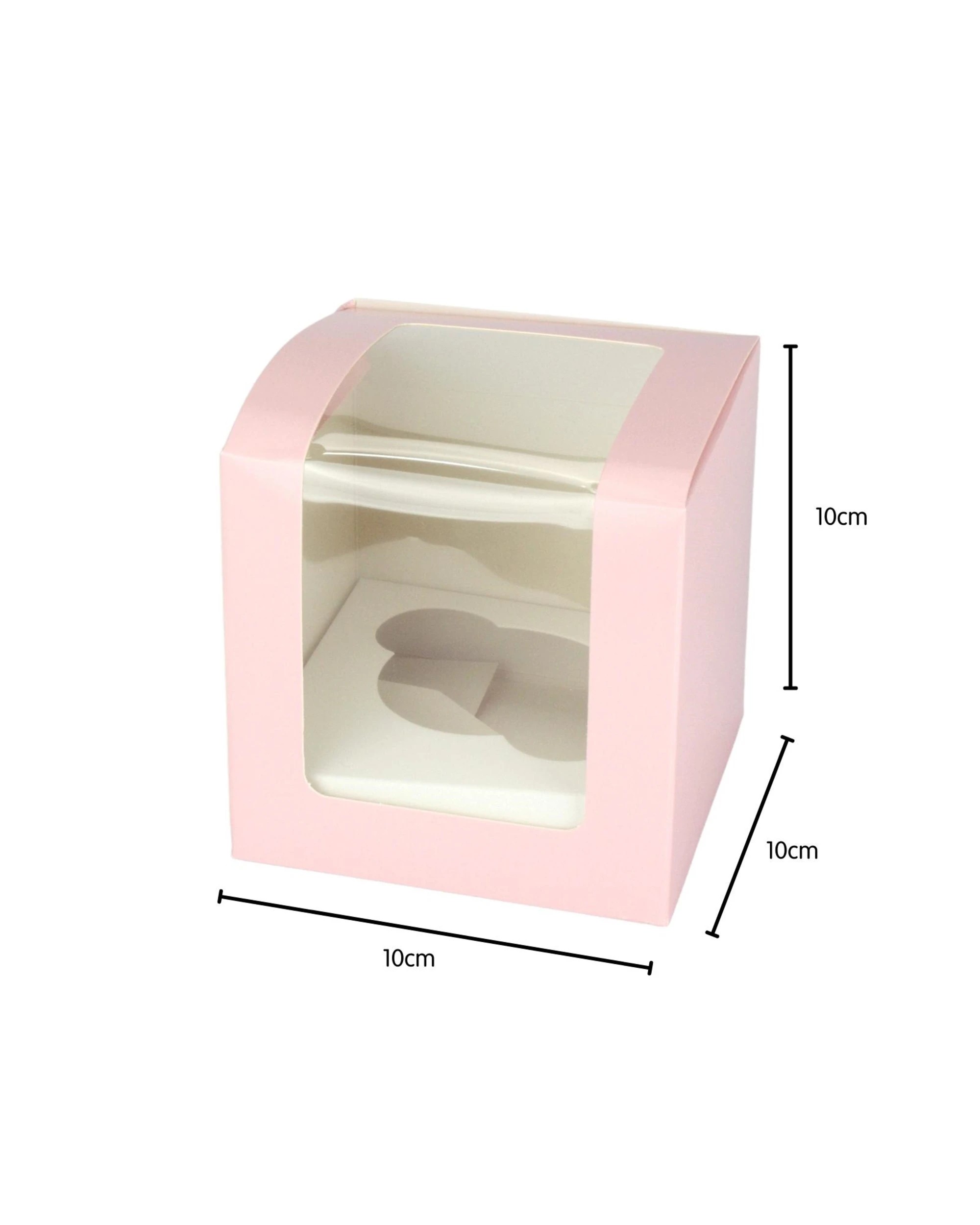 2 Shmick Pastel Cupcake Boxes with Window 10cm Pack of 4 - Pink, 2 of 3