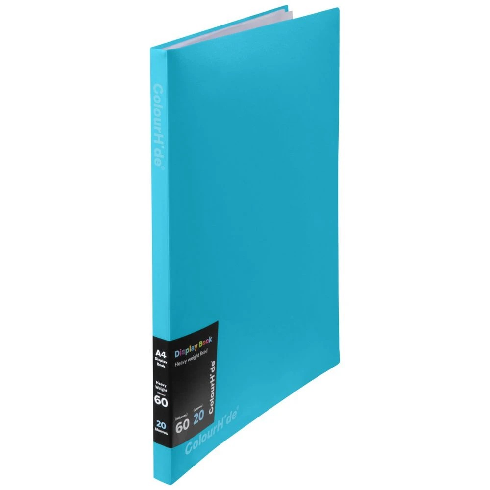 1 ColourHide Fixed Display Book Sky Blue 20 Pockets, 1 of 4