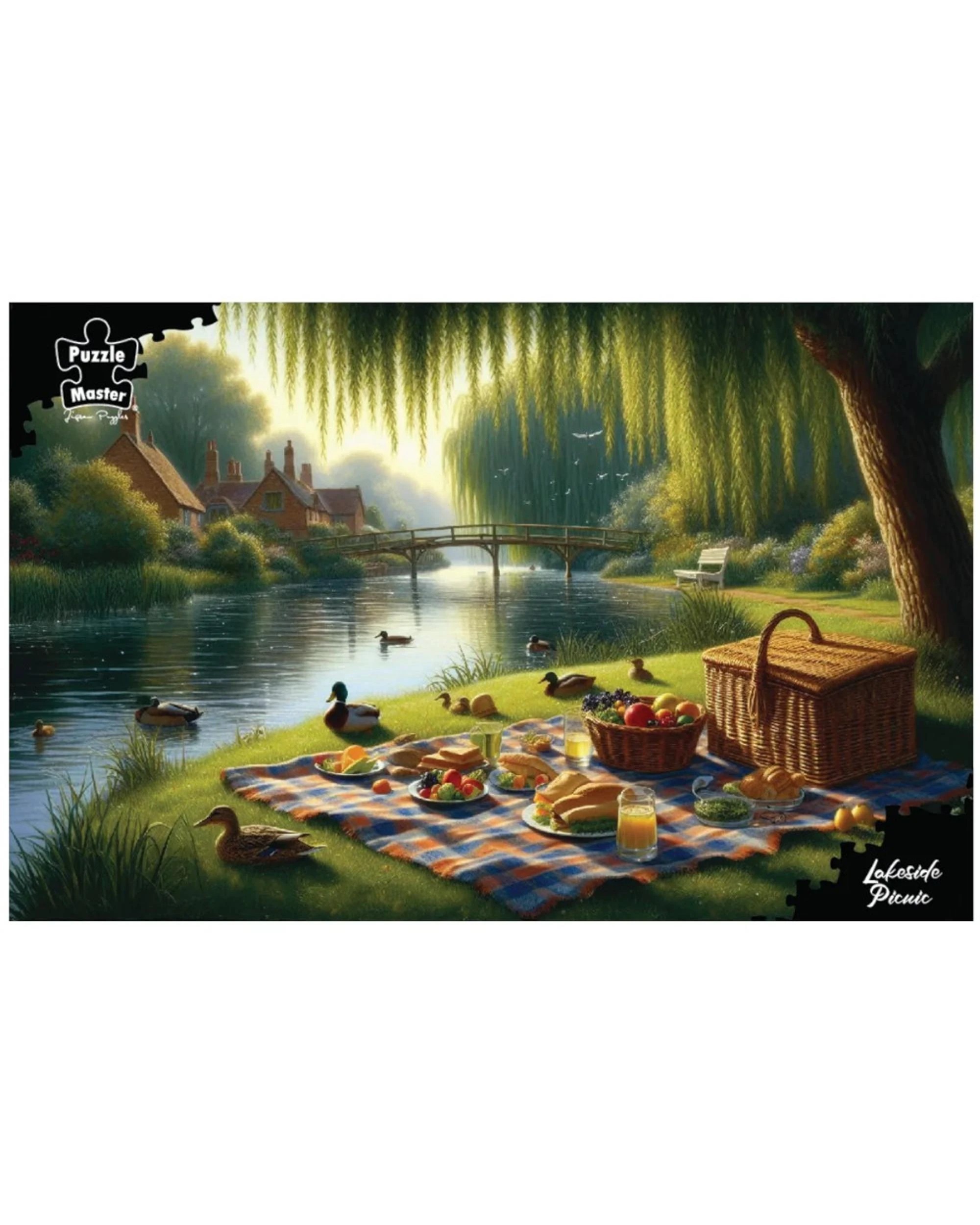 2 Puzzle Master Lakeside Picnic 1000 Piece Jigsaw Puzzle, 2 of 2