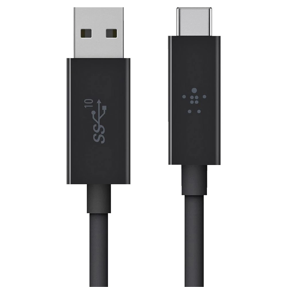 2 Belkin USB 3.1 USB-C to USB-A Cable Black, 2 of 2