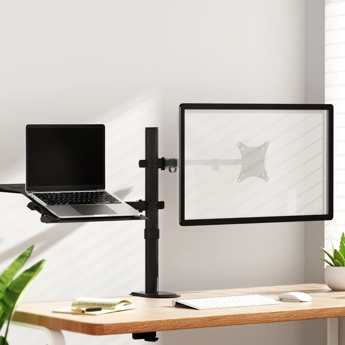 1 Artiss Monitor Arm Desk Mount Laptop Tray
 - Black, 1 of 7