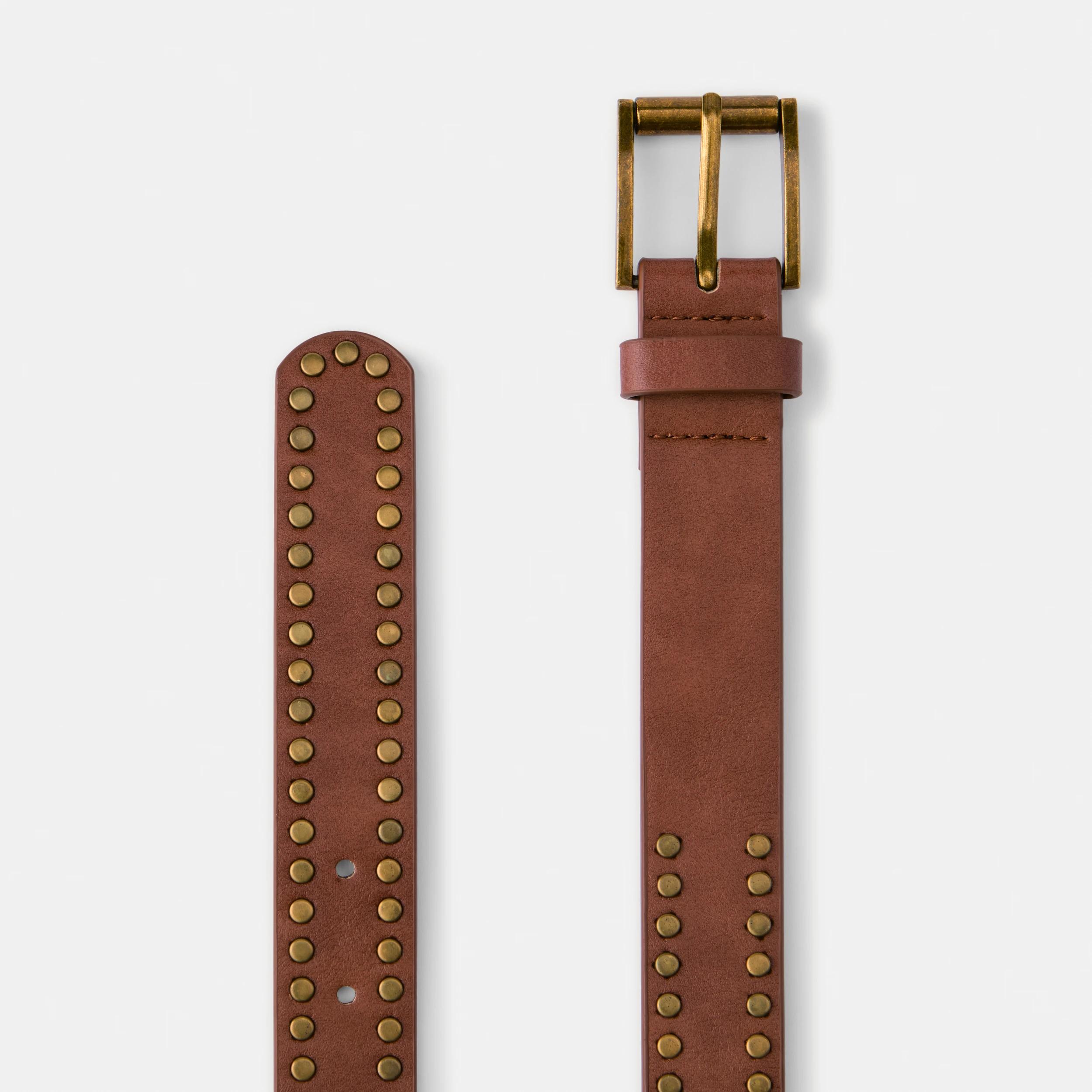 2 Mini Stud Belt Rich Tan, 2 of 4
