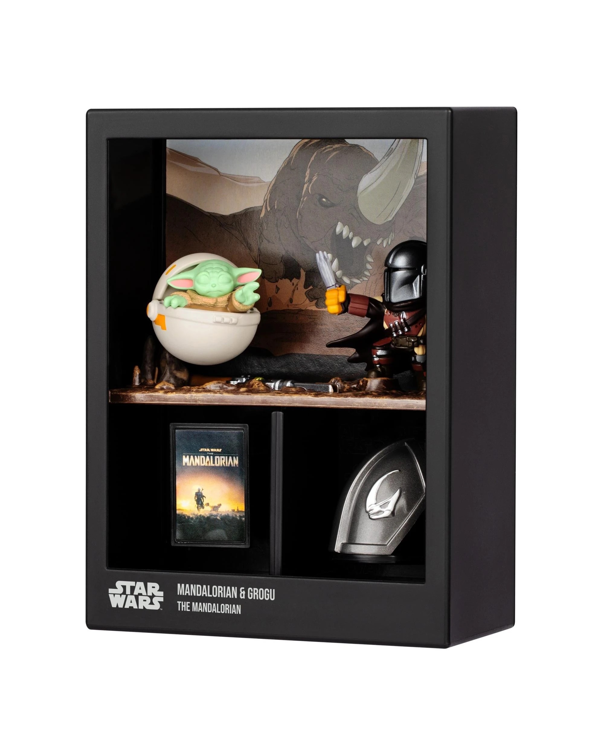 3 Fandrop Star Wars SW03 The Mandalorian and Grogu 2 Figure Diorama, 3 of 7