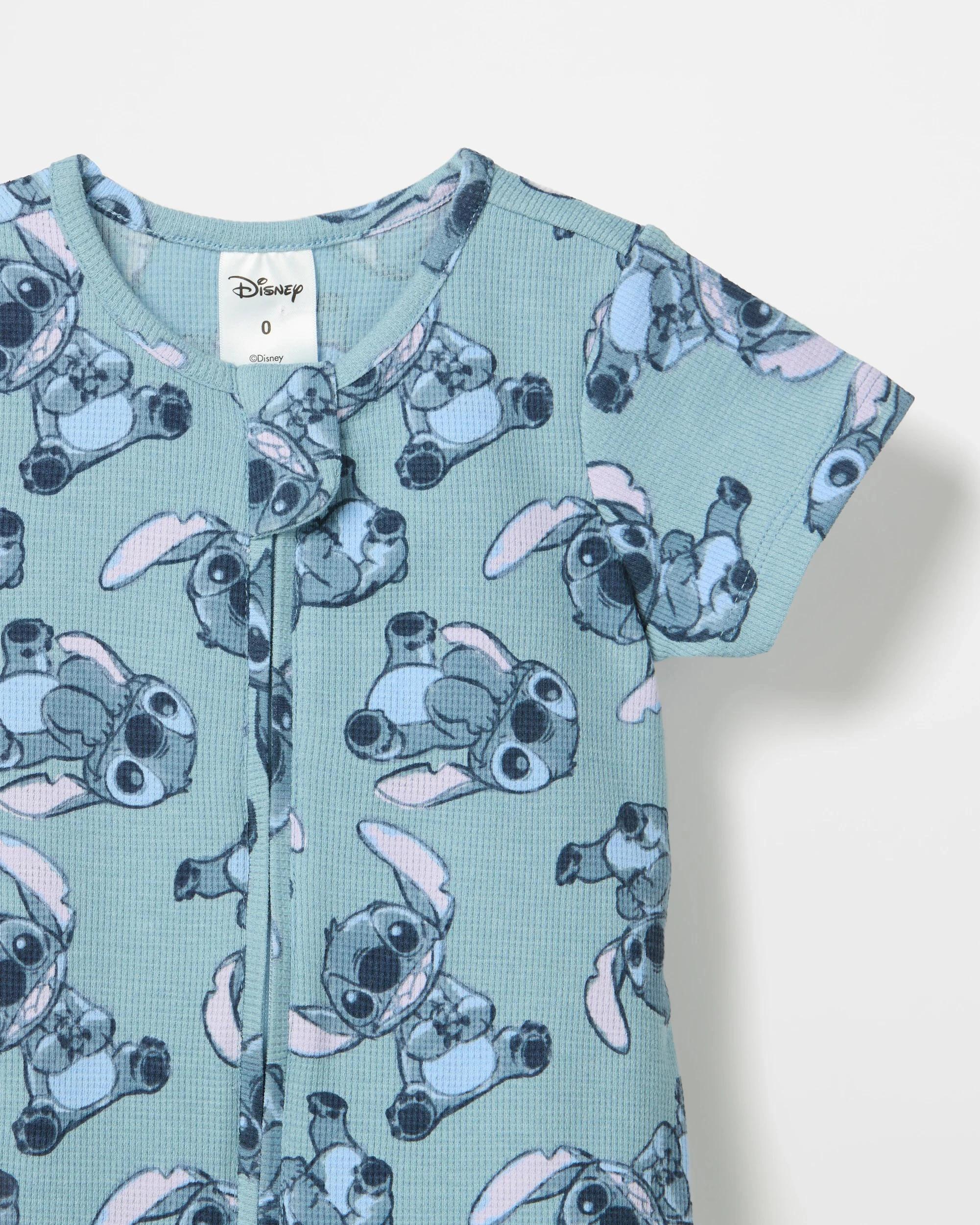 2 Baby Disney Organic Cotton Waffle Romper STITCH, 2 of 2