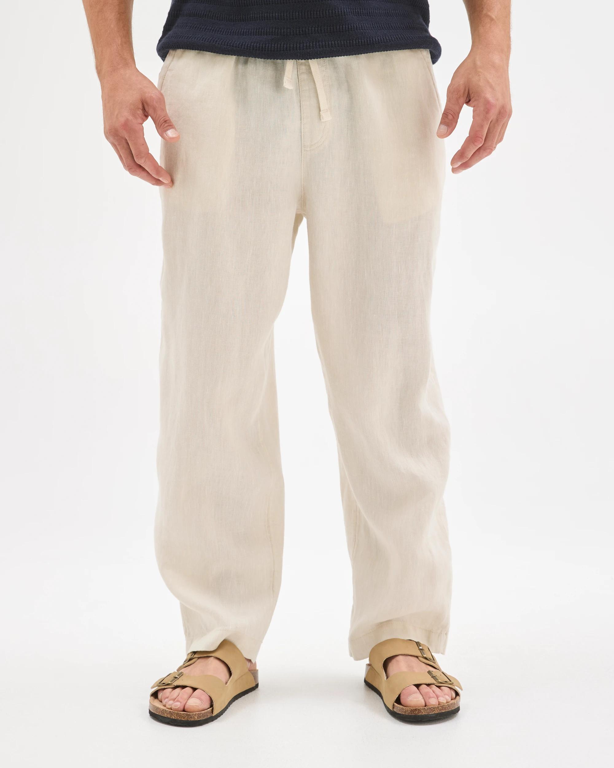 3 Target Man European Linen Wide Leg Pants STONE, 3 of 5