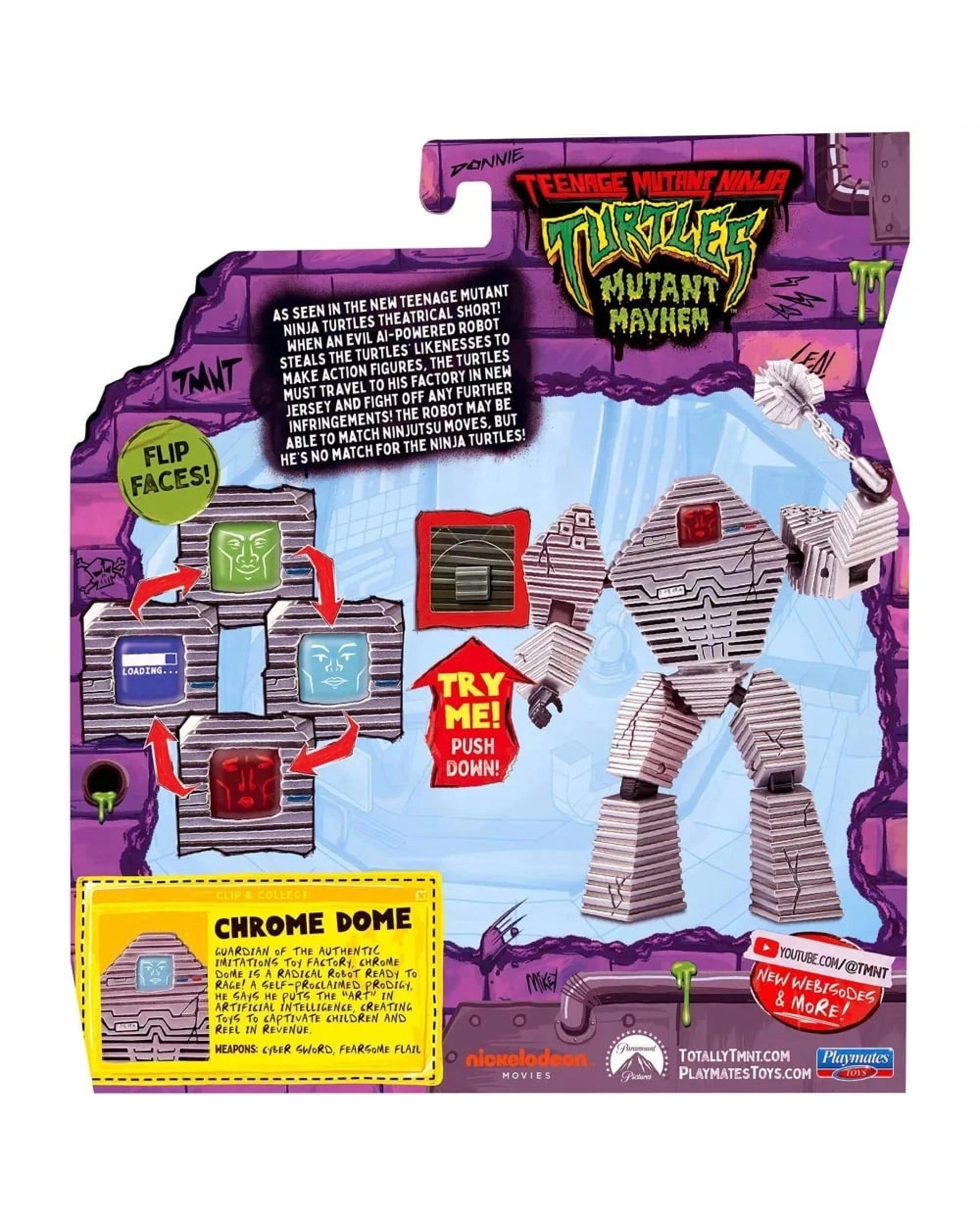 7 Teenage Mutant Ninja Turtles Mutant Mayhem Chrome Dome Radical Robot Figure, 7 of 7