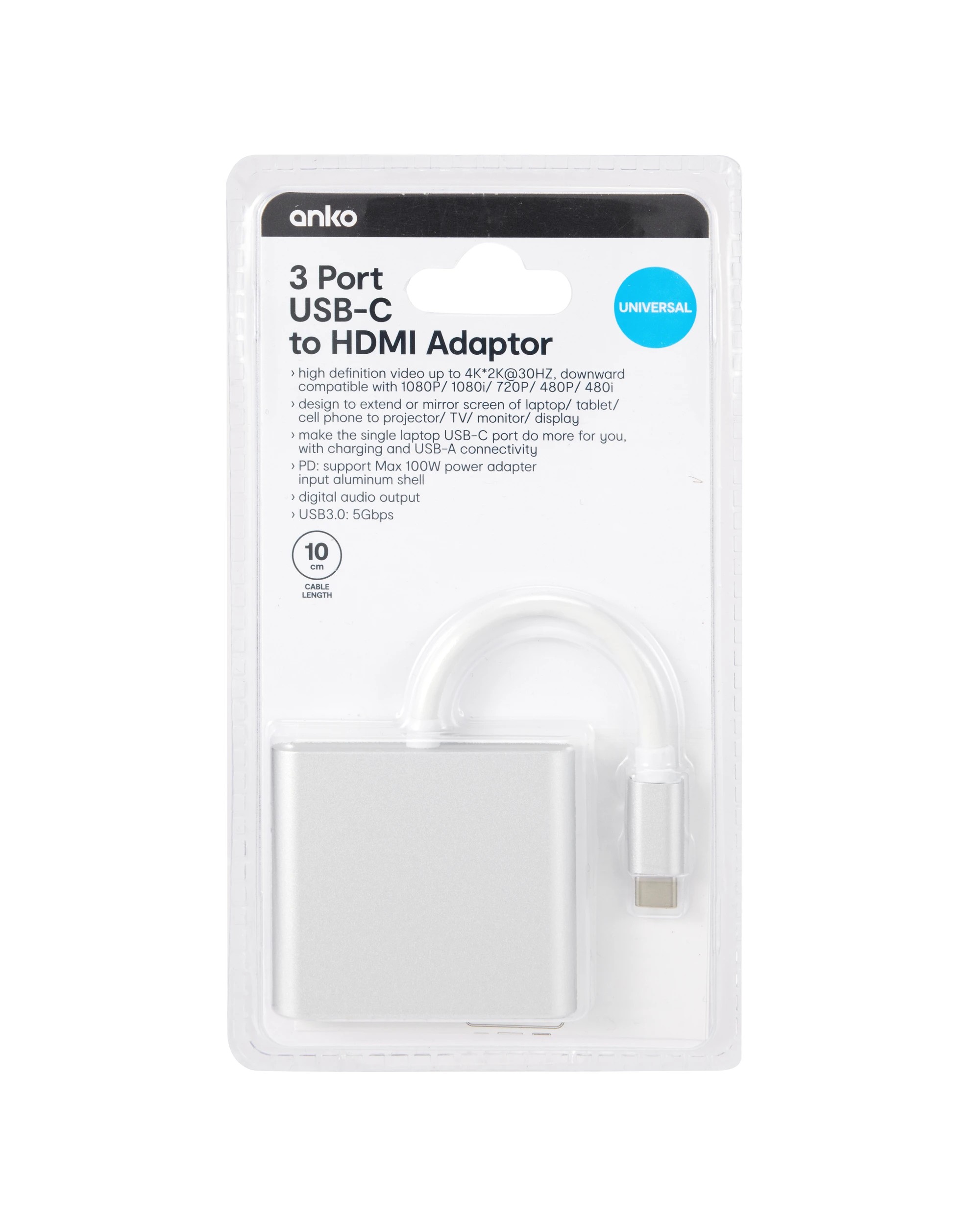 5 3 Port USB-C to HDMI Adaptor, 5 of 5
