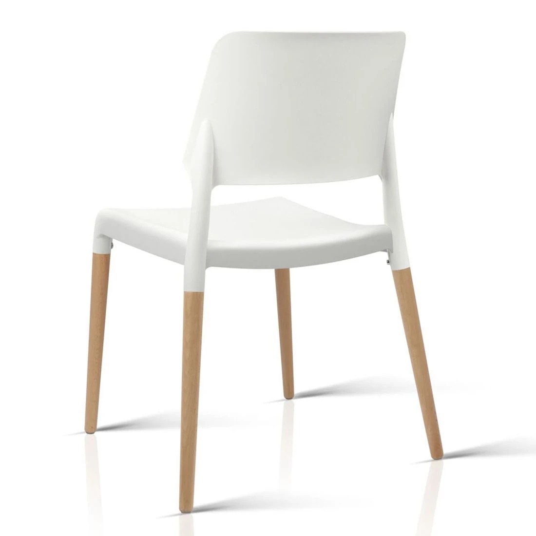 3 Artiss Dining Chairs Set of 4 Plastic en Stackable - White, 3 of 7