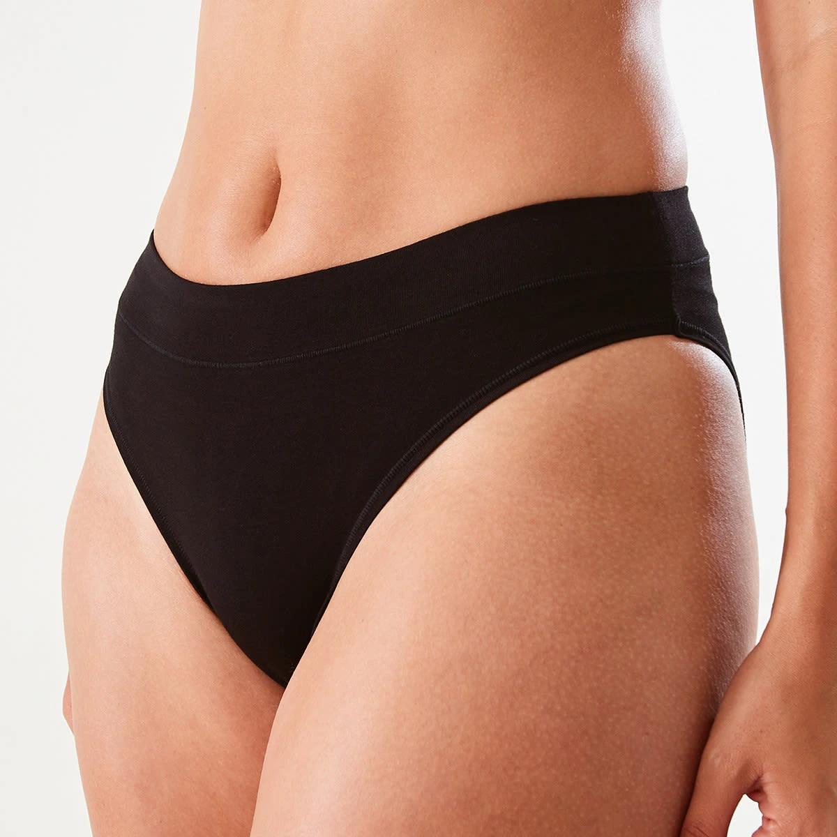 4 3 Pack Bamboo Blend Hi-Cut Briefs BLACK, 4 of 6