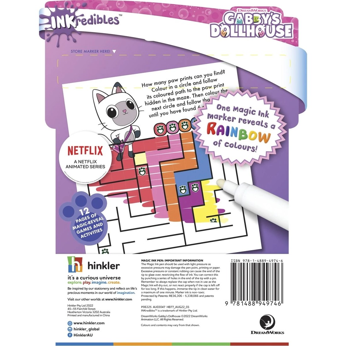 5 INKredibles DreamWorks Gabby’s Dollhouse Magic Ink Pictures - Book, 5 of 5