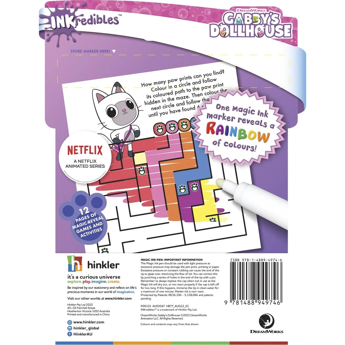 5 INKredibles DreamWorks Gabby’s Dollhouse Magic Ink Pictures - Book, 5 of 5