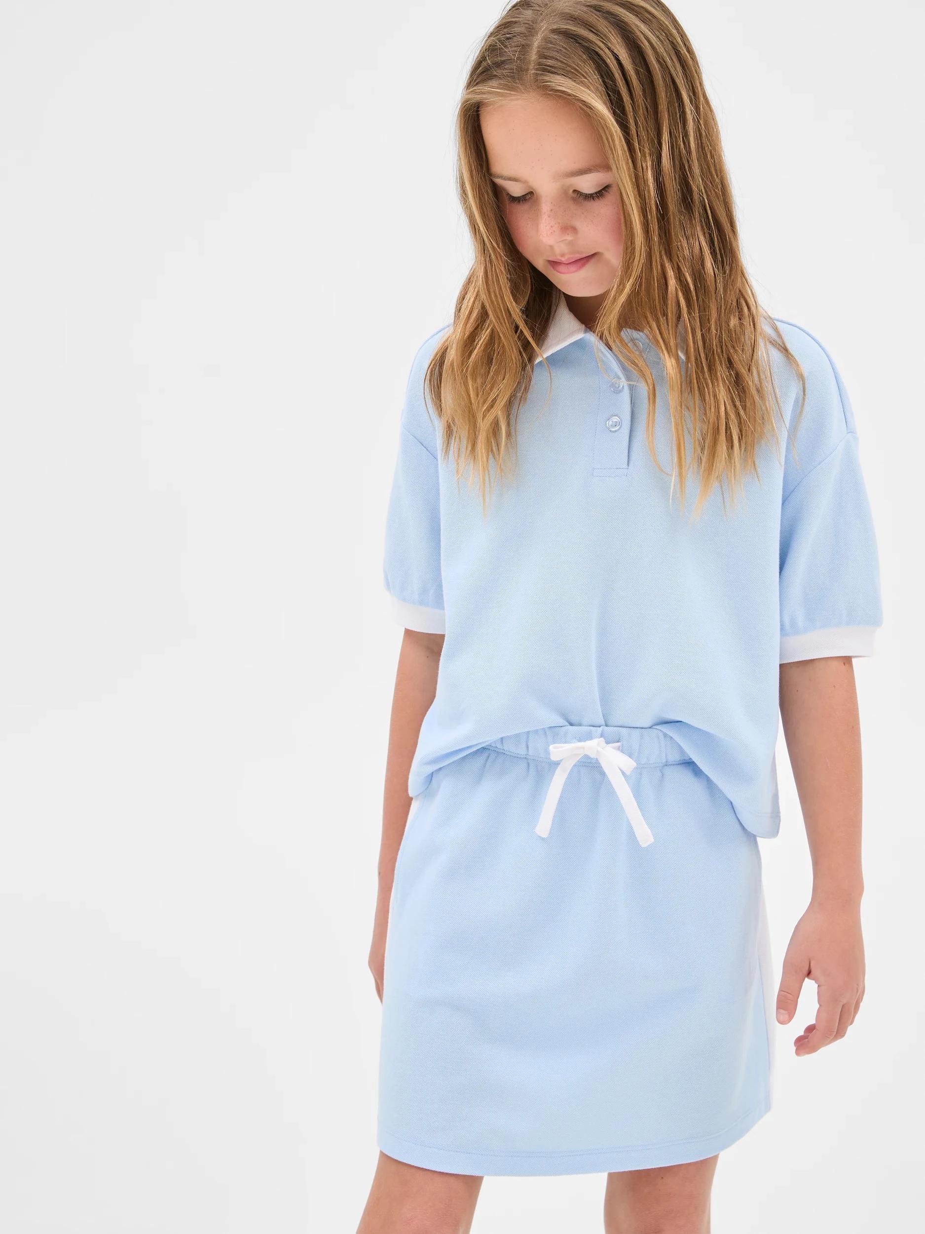 1 Target Australian Cotton Blend Pique Skort BLUE, 1 of 5