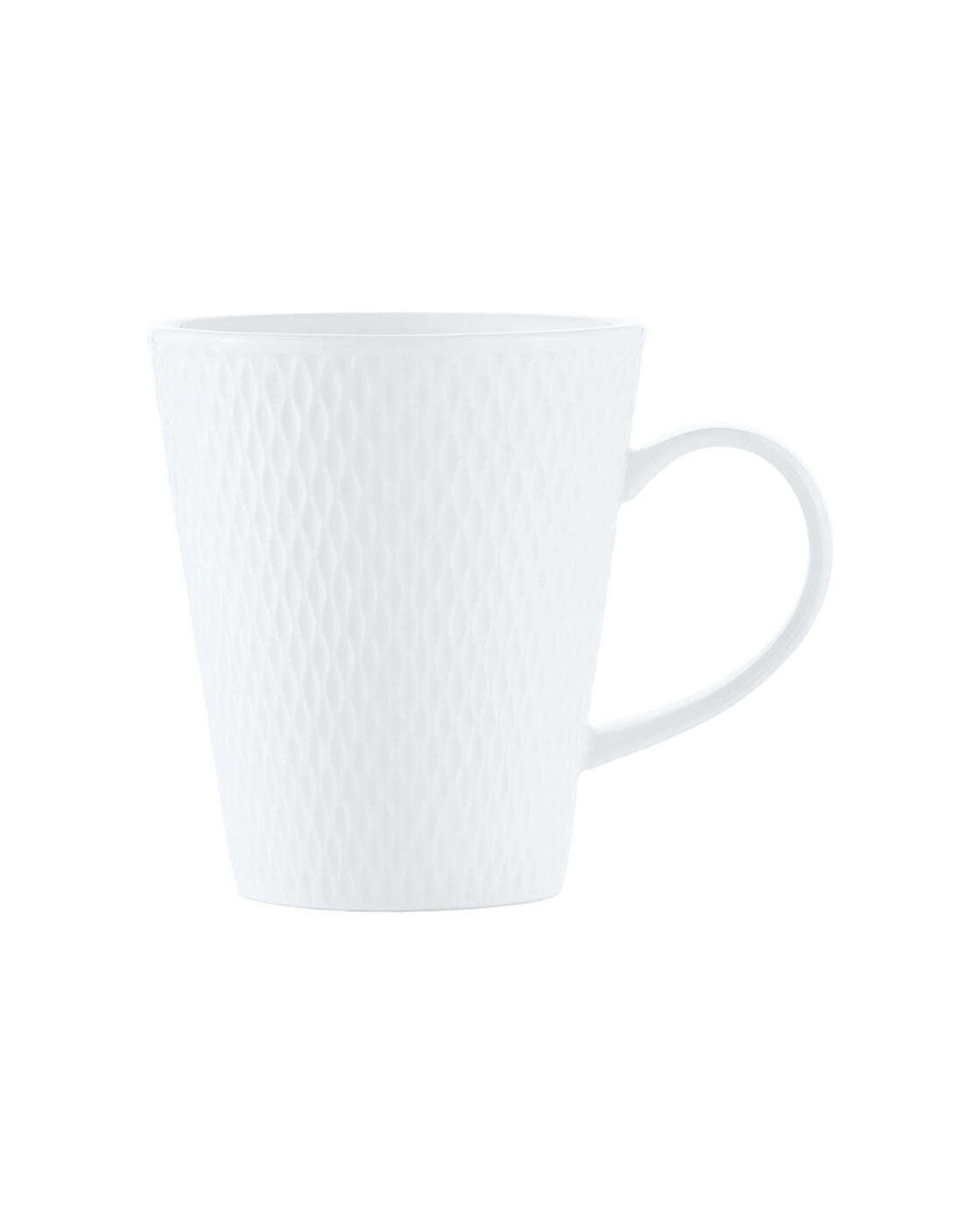 3 Maxwell & Williams Basics Diamonds 350ml Conical Mug Dishwasher Safe
 - White, 3 of 3