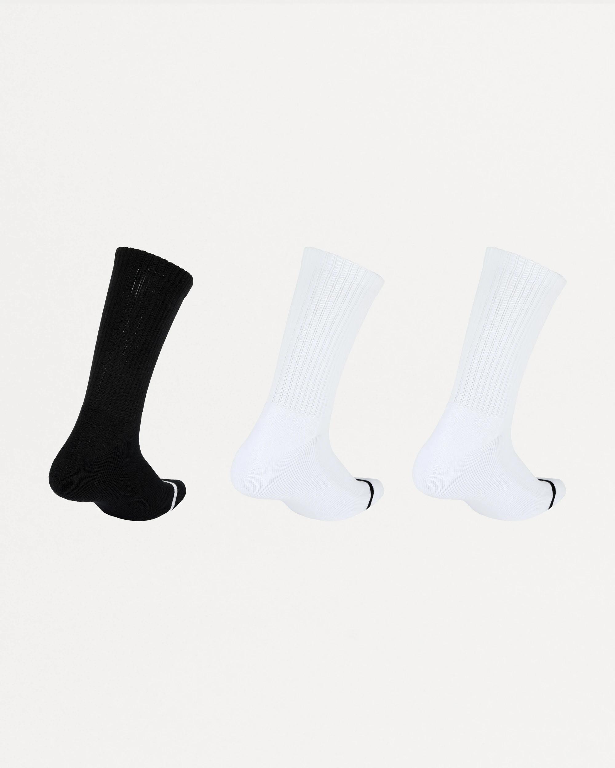 2 3 Pack Ribbed Crew Embroidered Socks Multi Face, 2 of 3