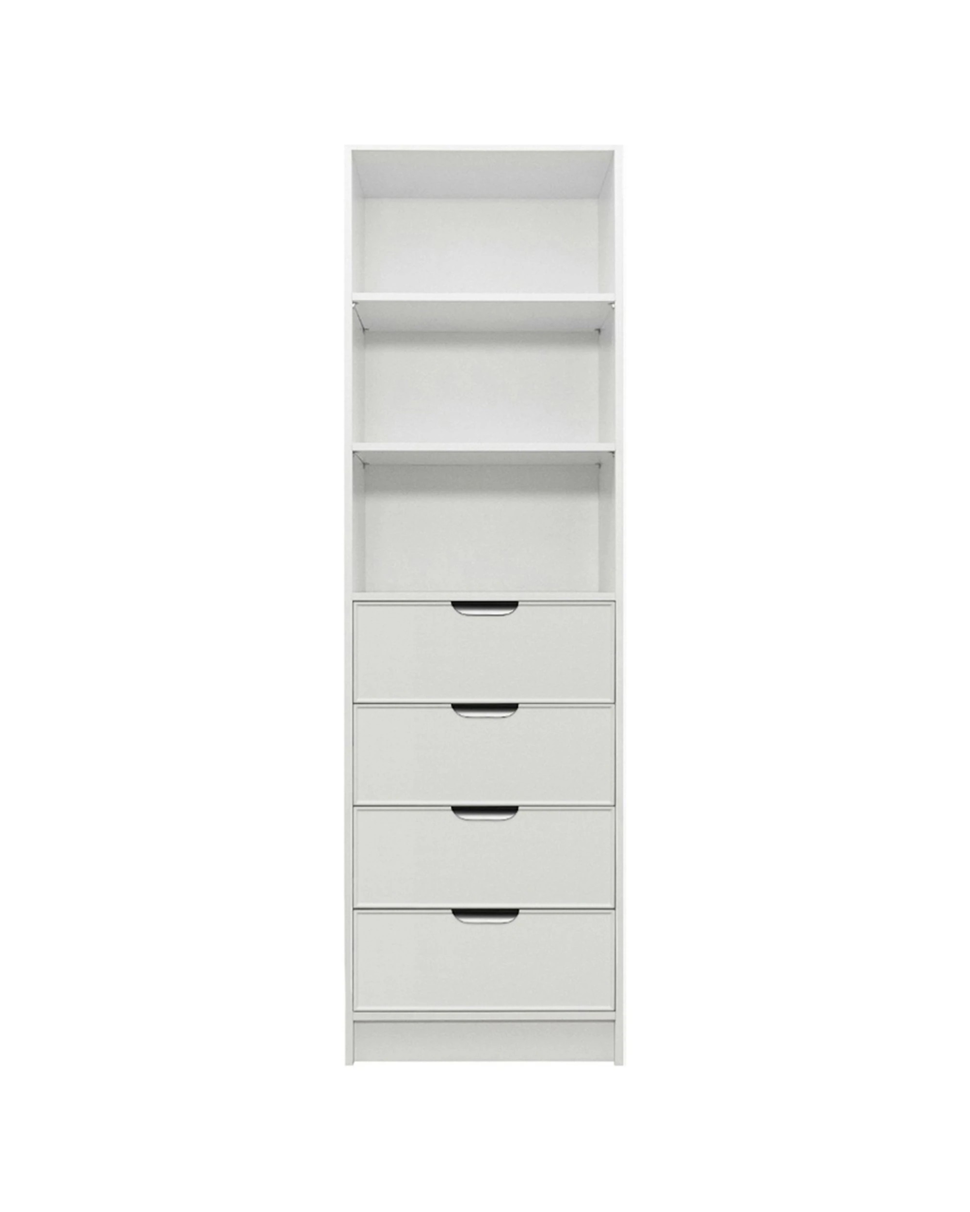 1 European Cabinetry Malmo Slim Panel Walk In Wardrobe Pull Handle - White, 1 of 2