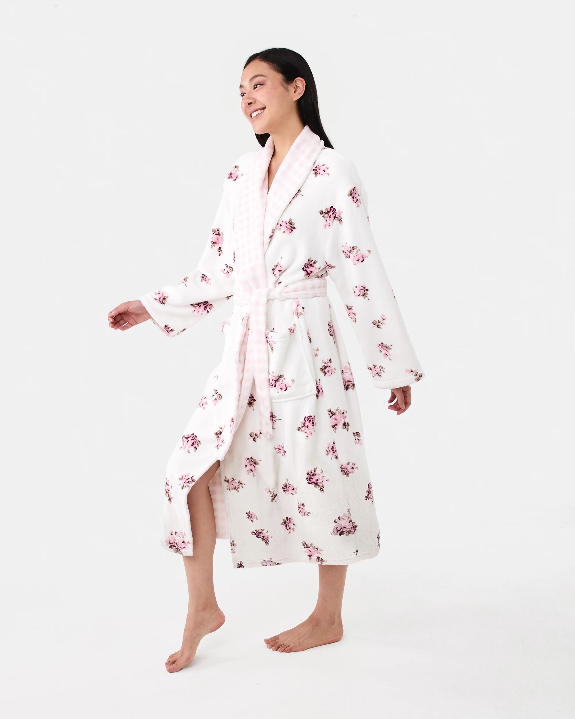 3 Reversible Printed Gown Rose Check, 3 of 9