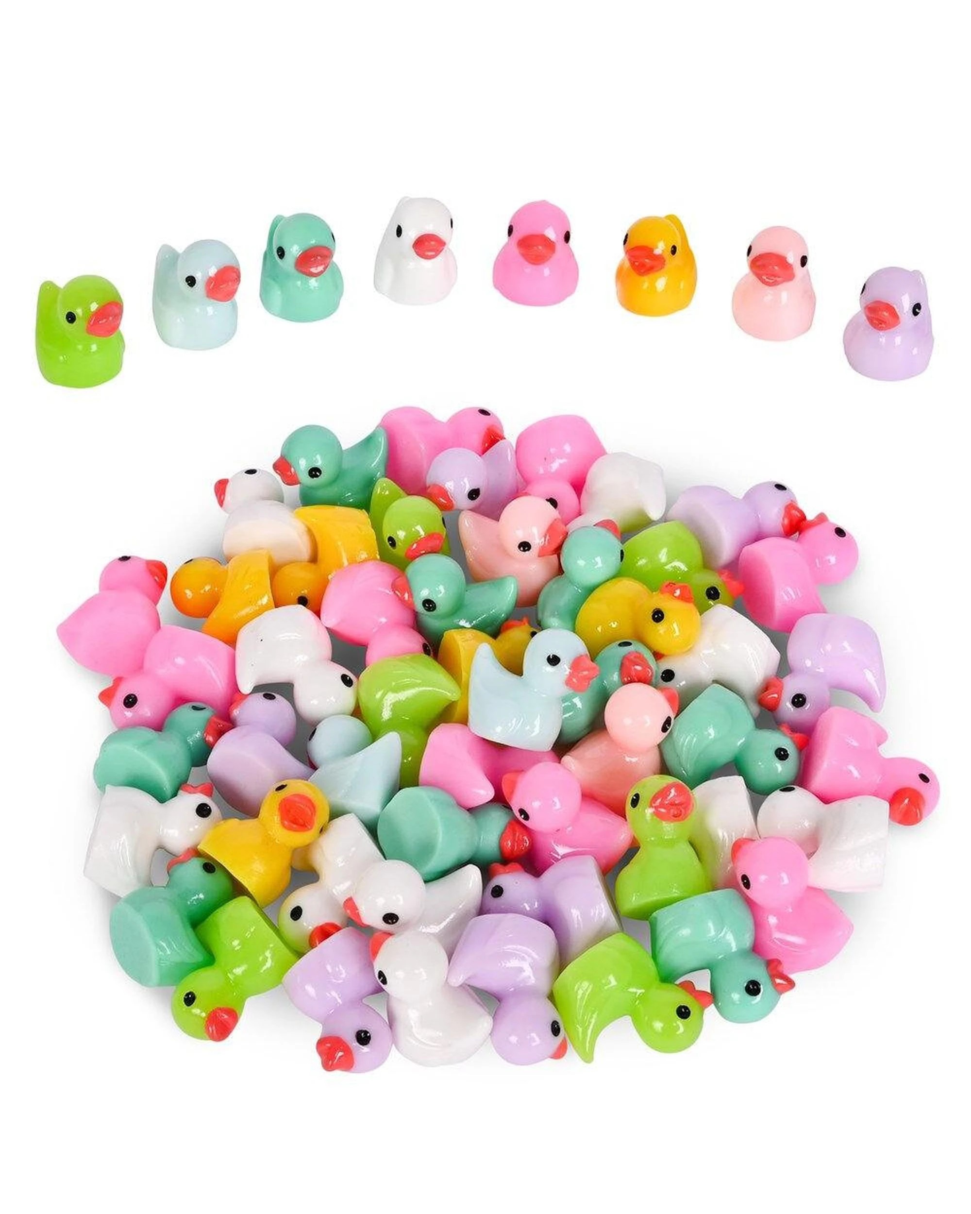 4 Impulse Micro Resin Ducks In Mesh Bag 8 x 50 Pieces Age 5y - Multi, 4 of 5