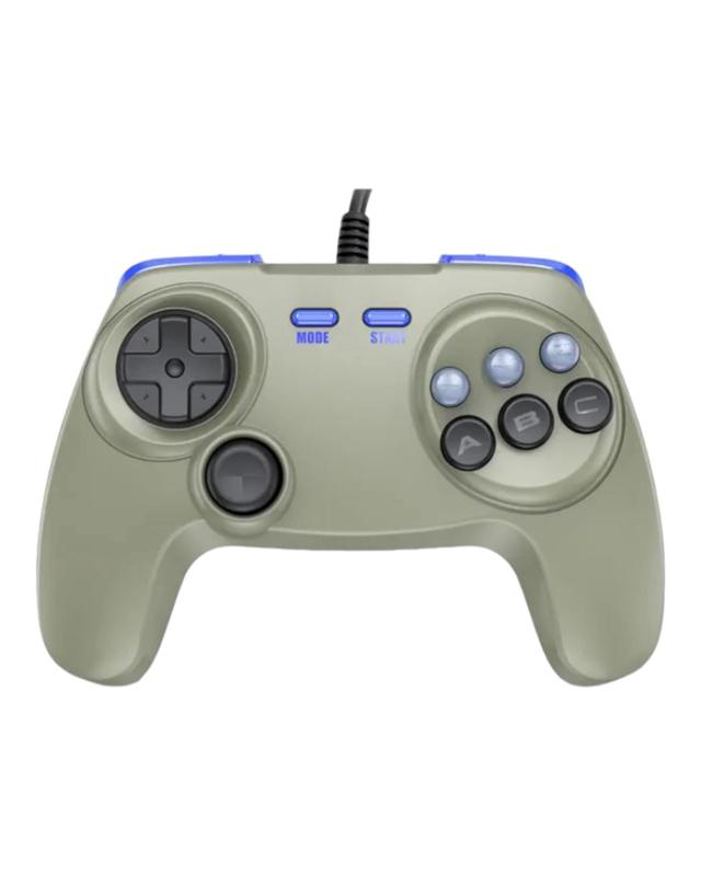 Retro Fighters BrawlerGen Controller for Sega Genesis and Sega Saturn - Special Edition Gray - 