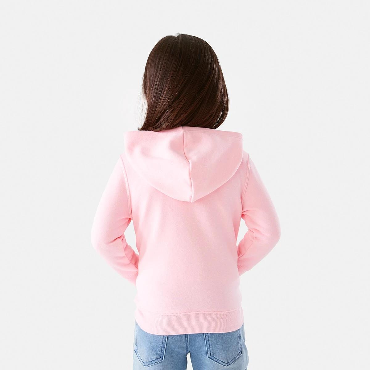 3 Plain Zip Through Hoodie Light Pink, 3 of 10