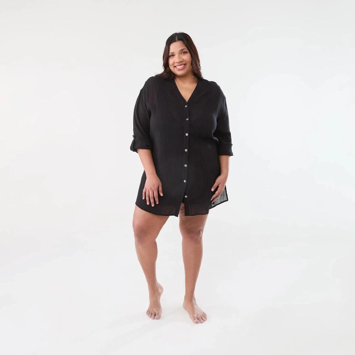 9 Curve Beach Kaftan Black, 9 of 9
