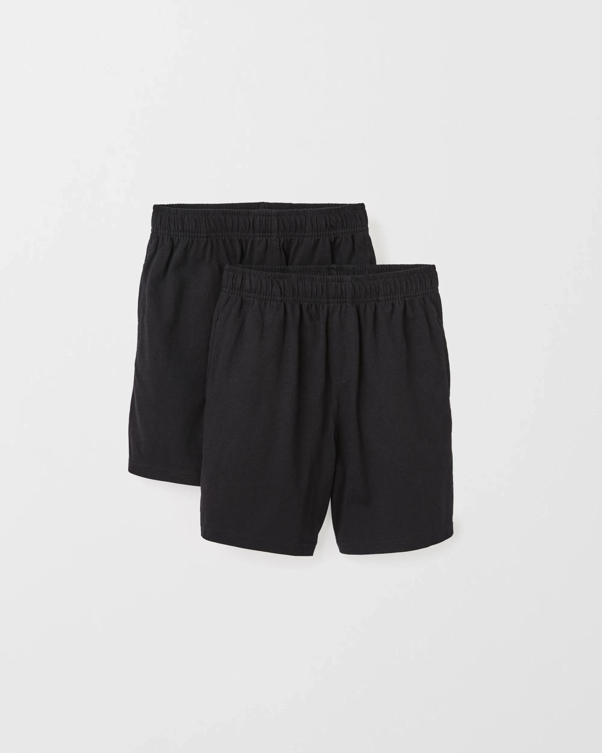 1 Target Australian Cotton 2 Pack School Knit Shorts BLACK, 1 of 3
